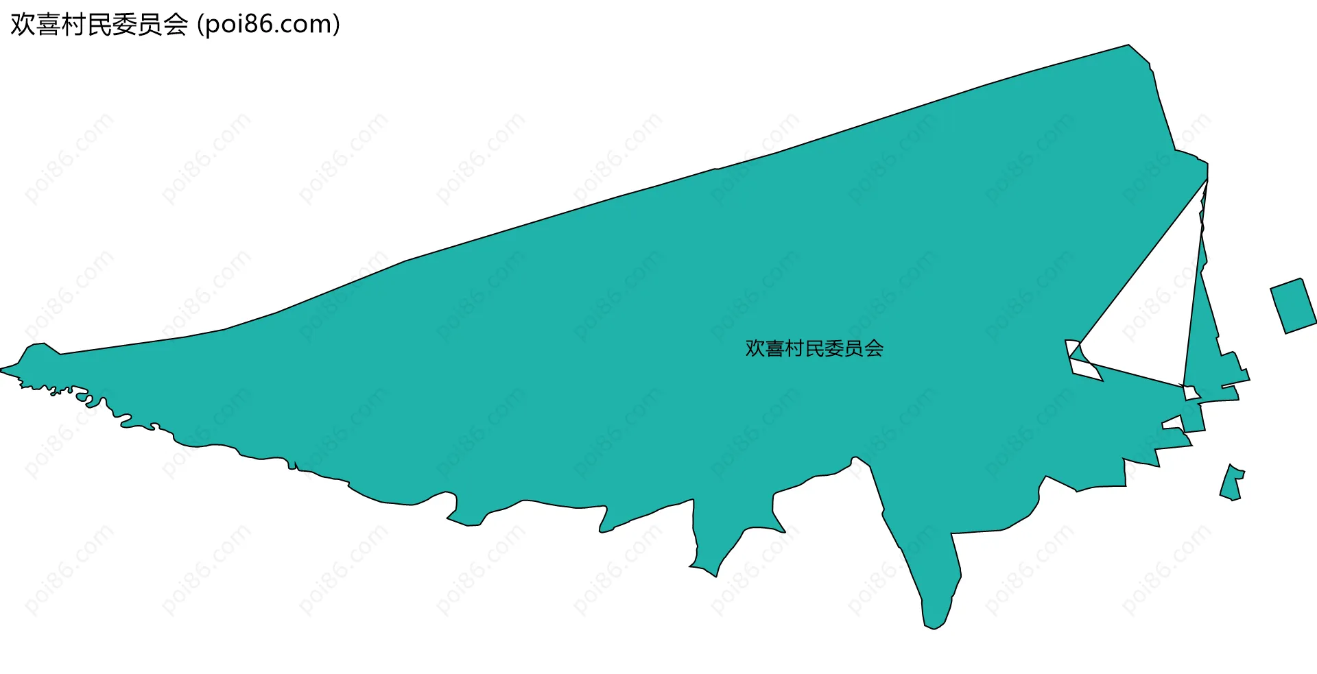 欢喜村民委员会边界地图