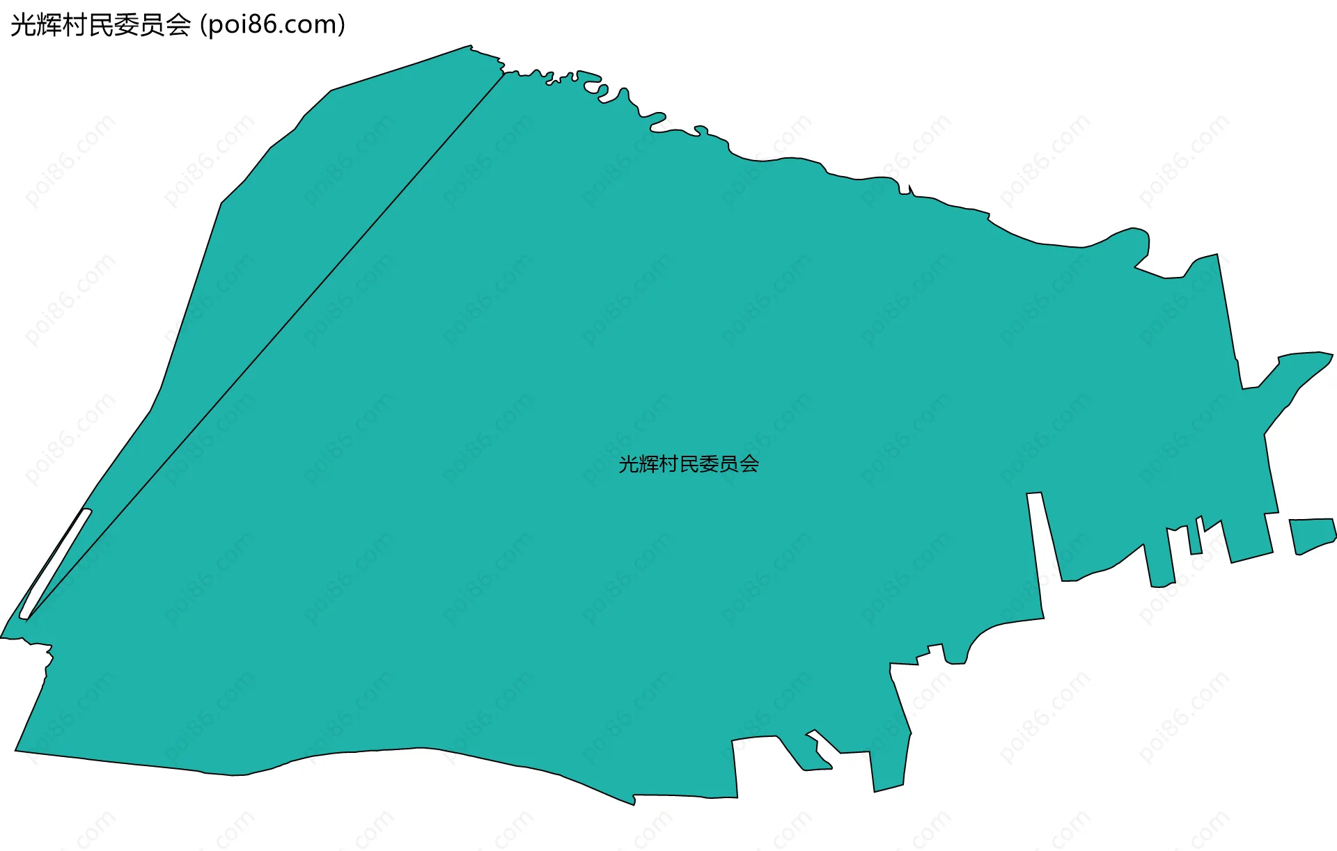 光辉村民委员会边界地图