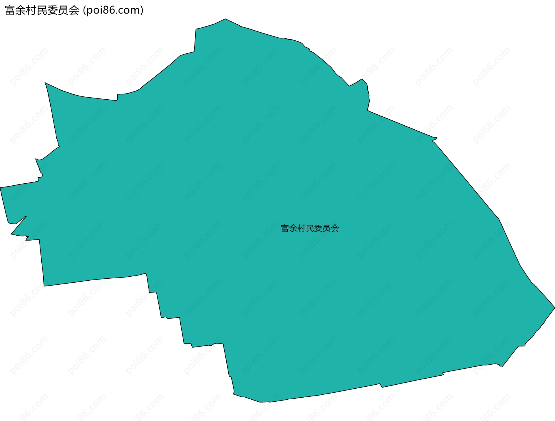 富余村民委员会边界地图
