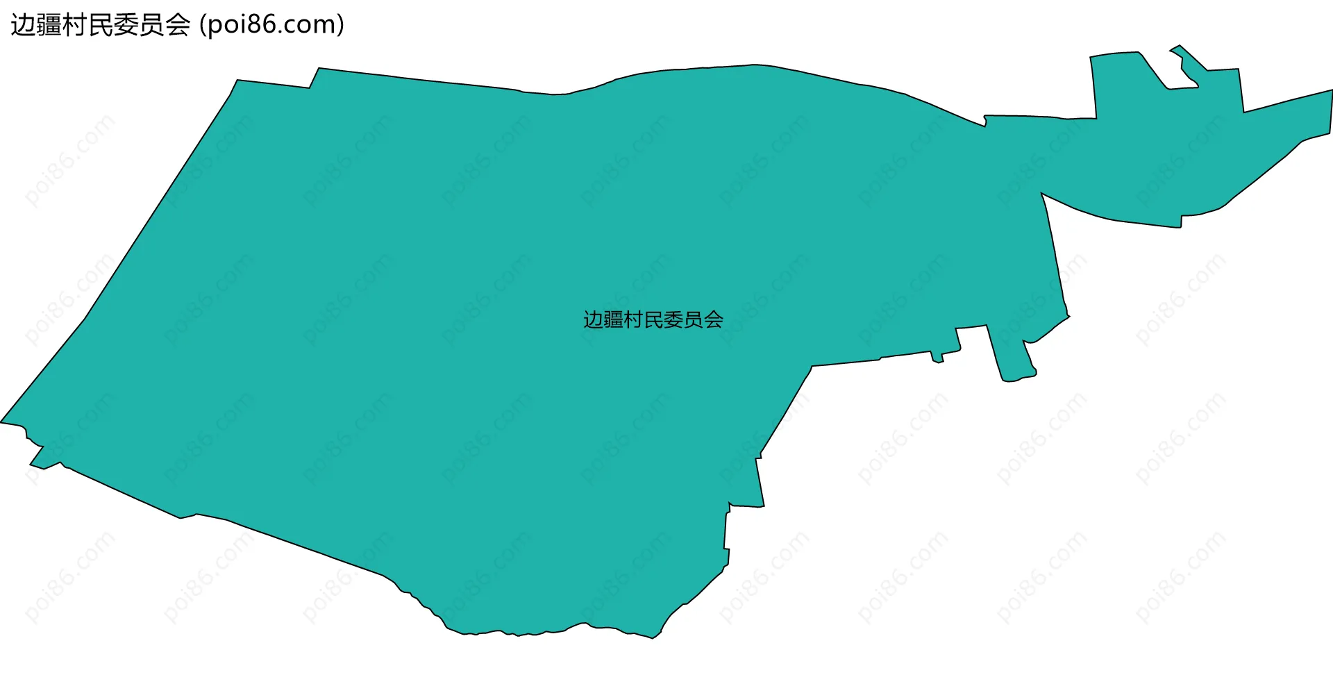 边疆村民委员会边界地图