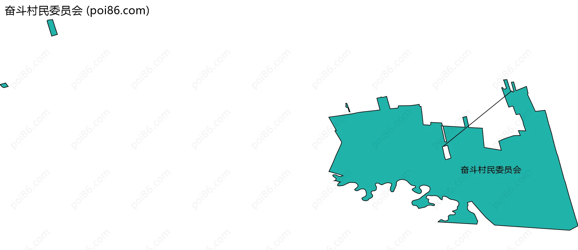 奋斗村民委员会边界地图