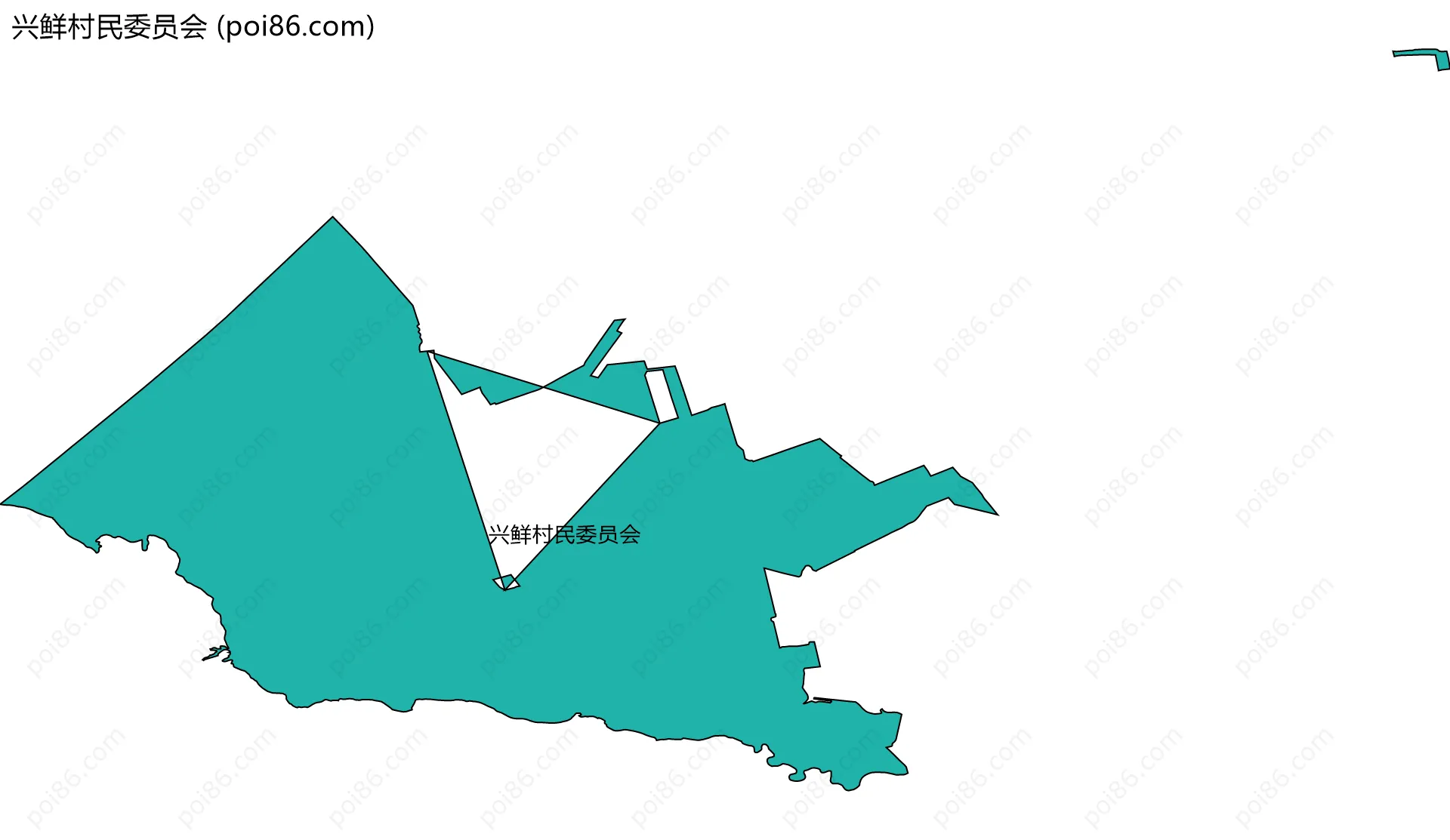 兴鲜村民委员会边界地图