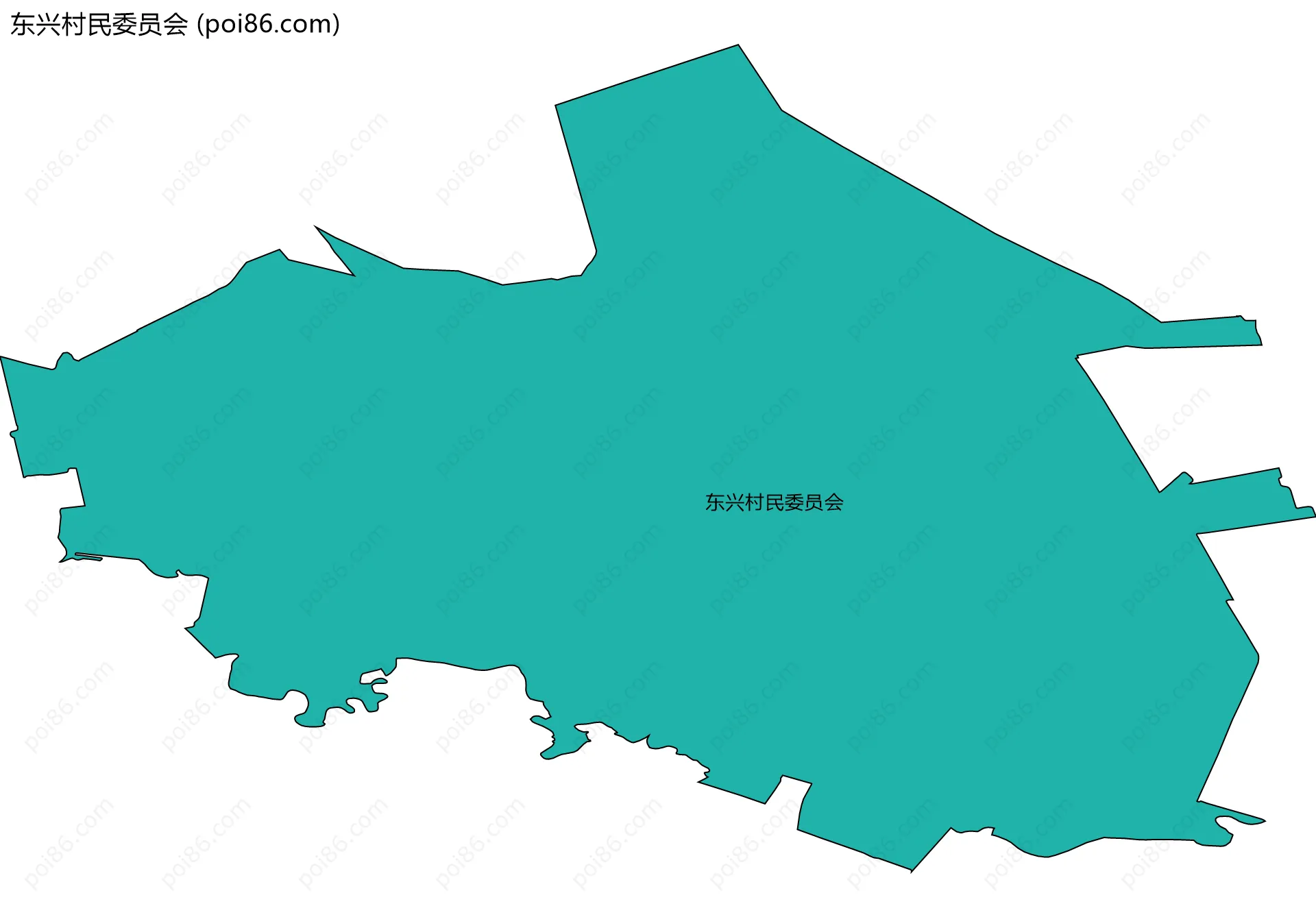 东兴村民委员会边界地图