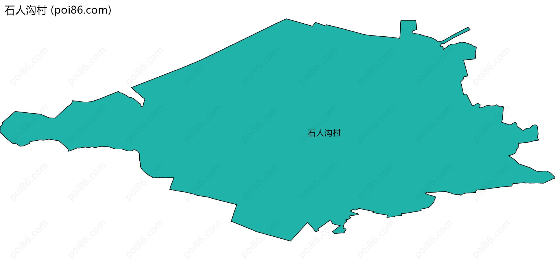 石人沟村边界地图