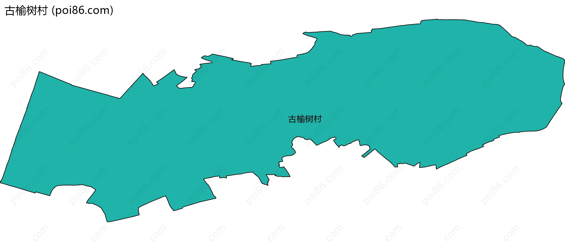 古榆树村边界地图