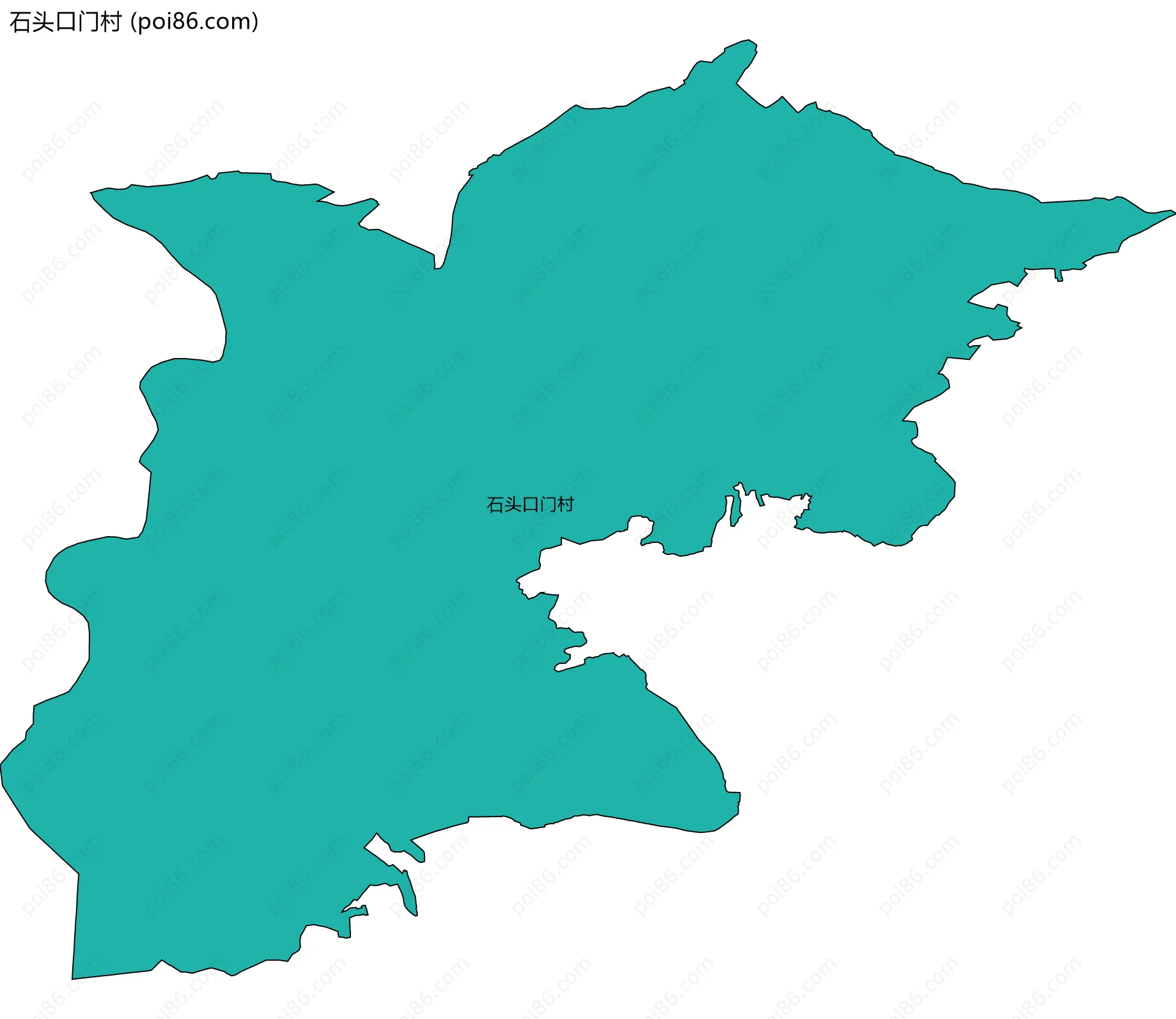 石头口门村边界地图