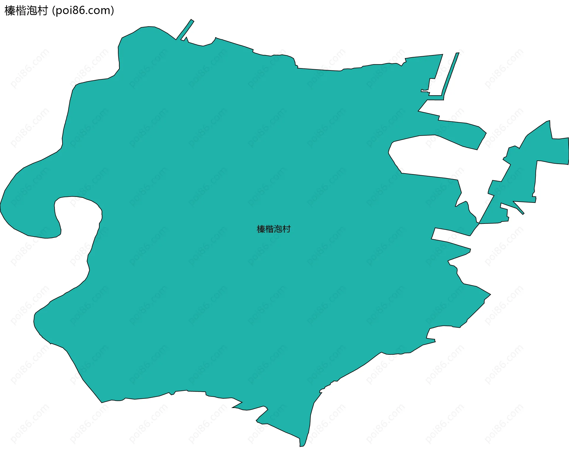 榛楷泡村边界地图