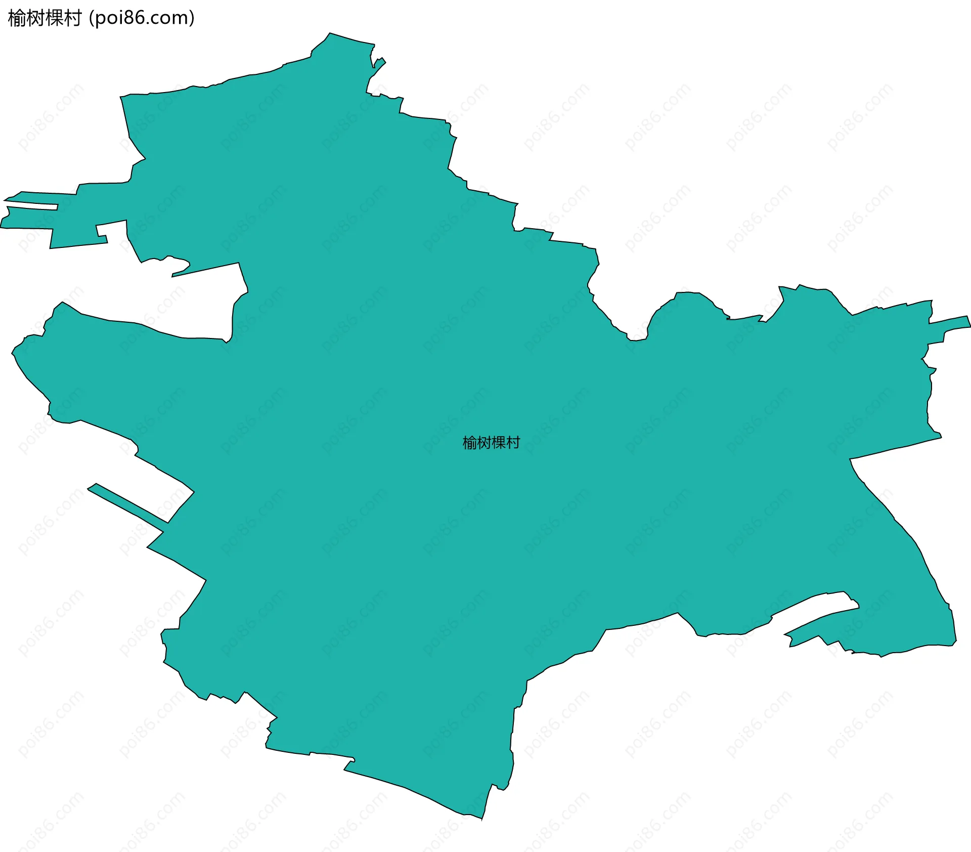 榆树棵村边界地图