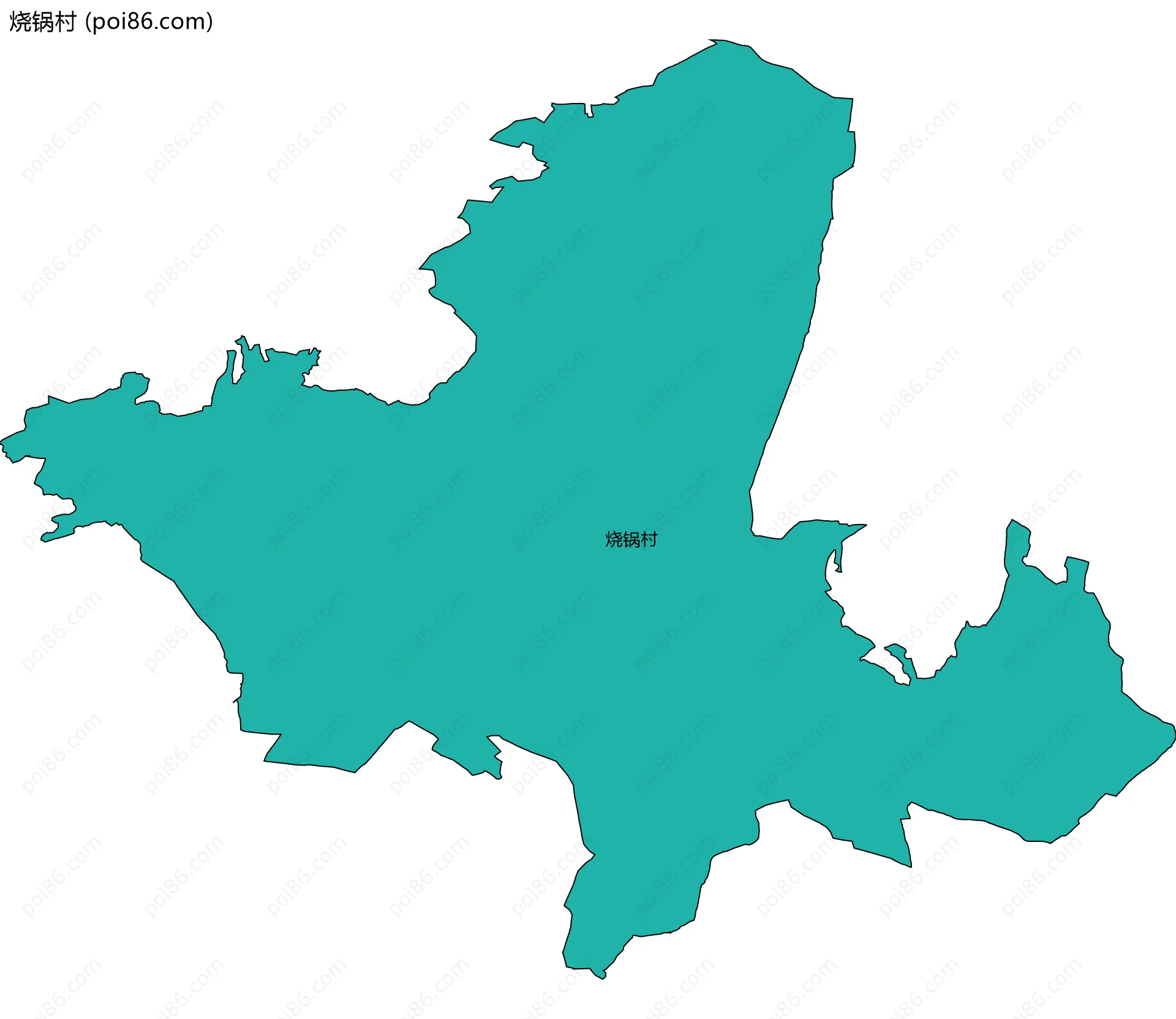 烧锅村边界地图