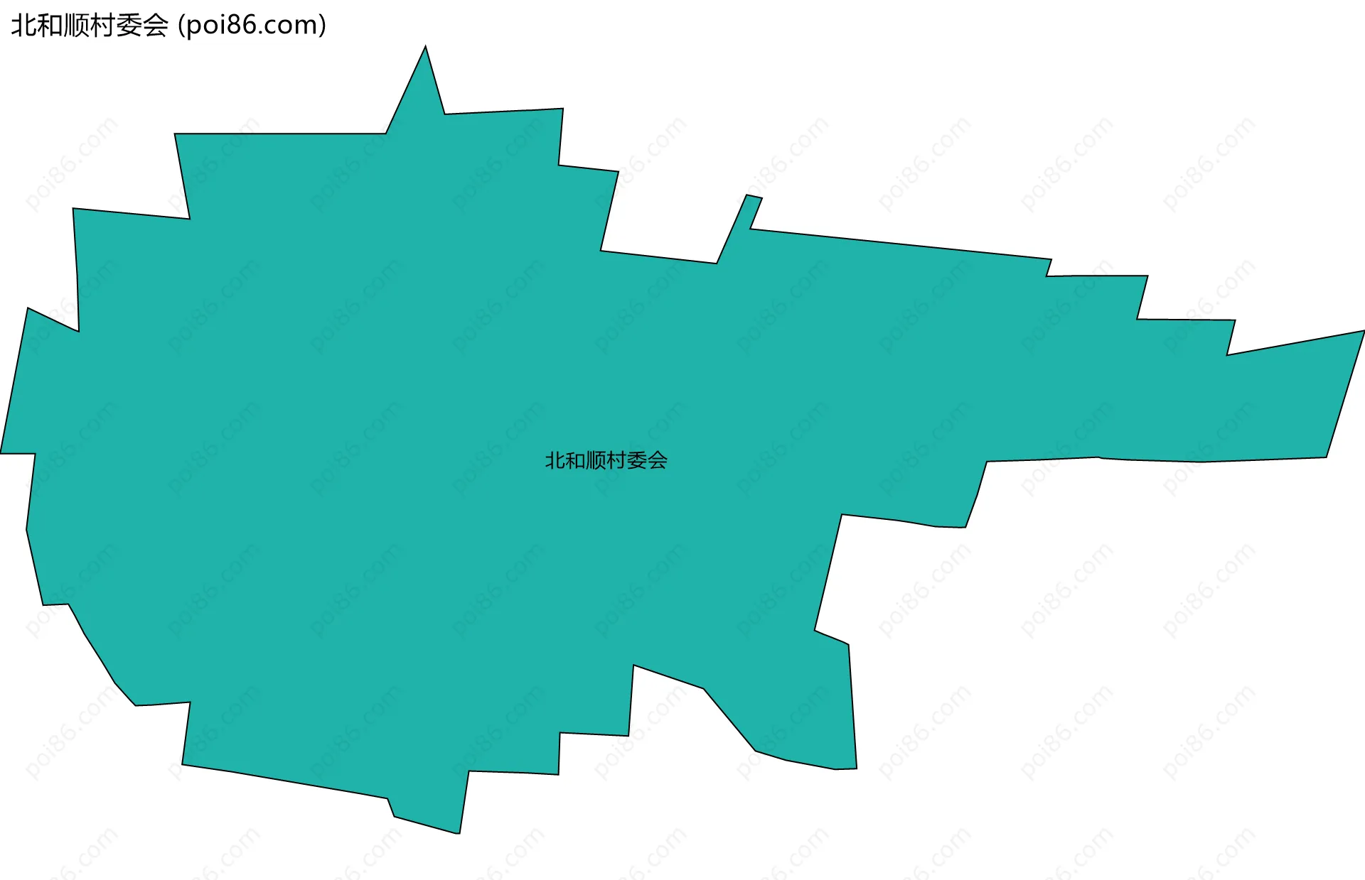 北和顺村委会边界地图