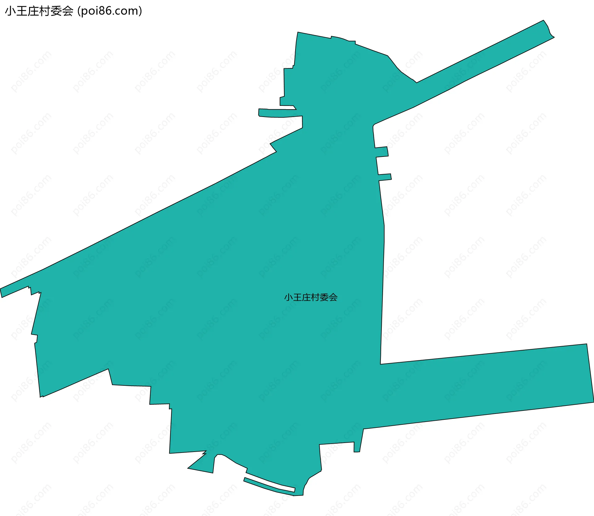 小王庄村委会边界地图