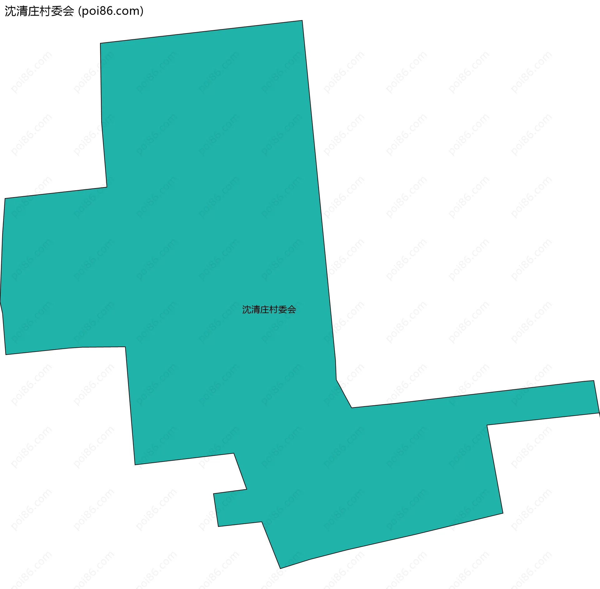 沈清庄村委会边界地图