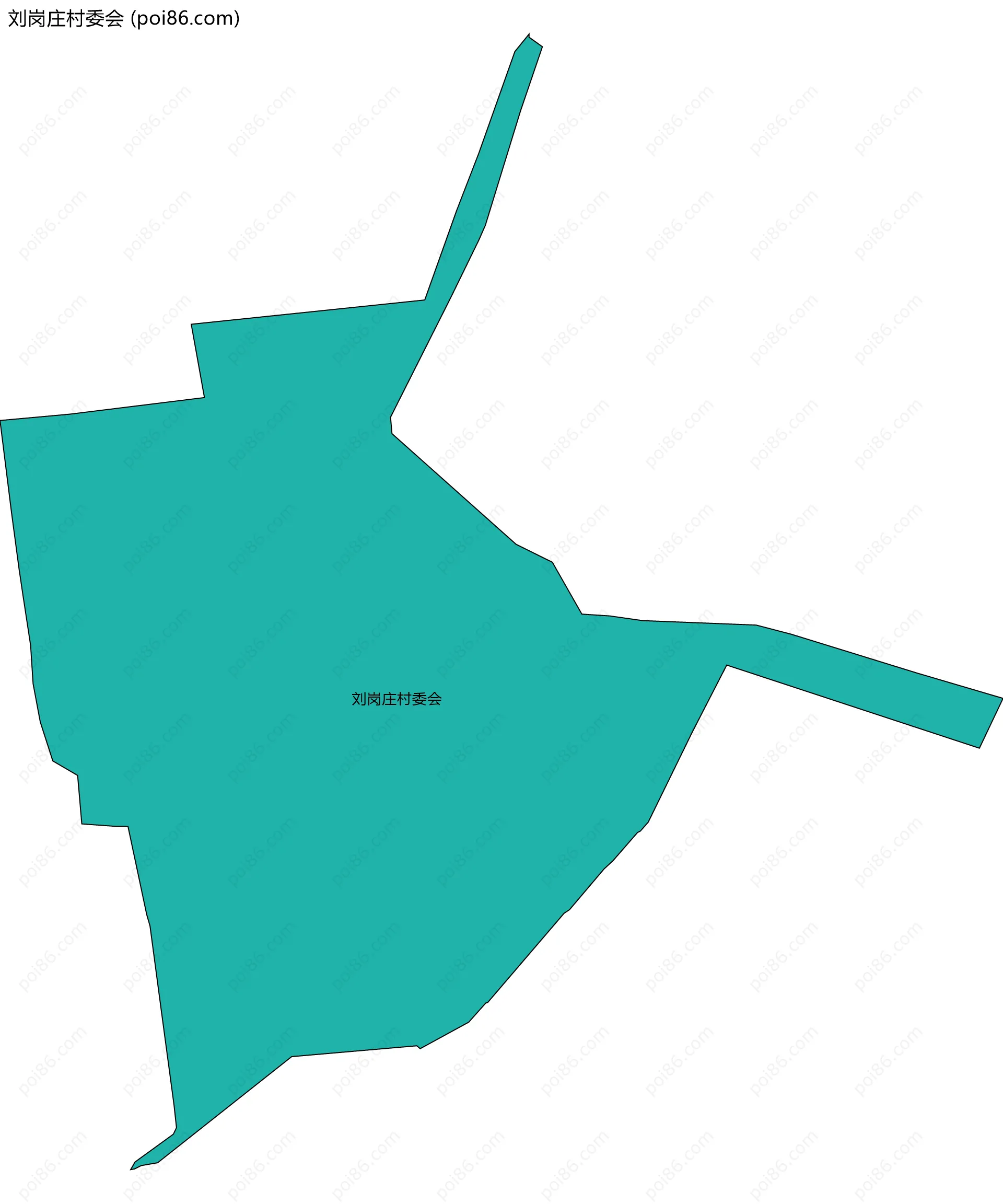 刘岗庄村委会边界地图