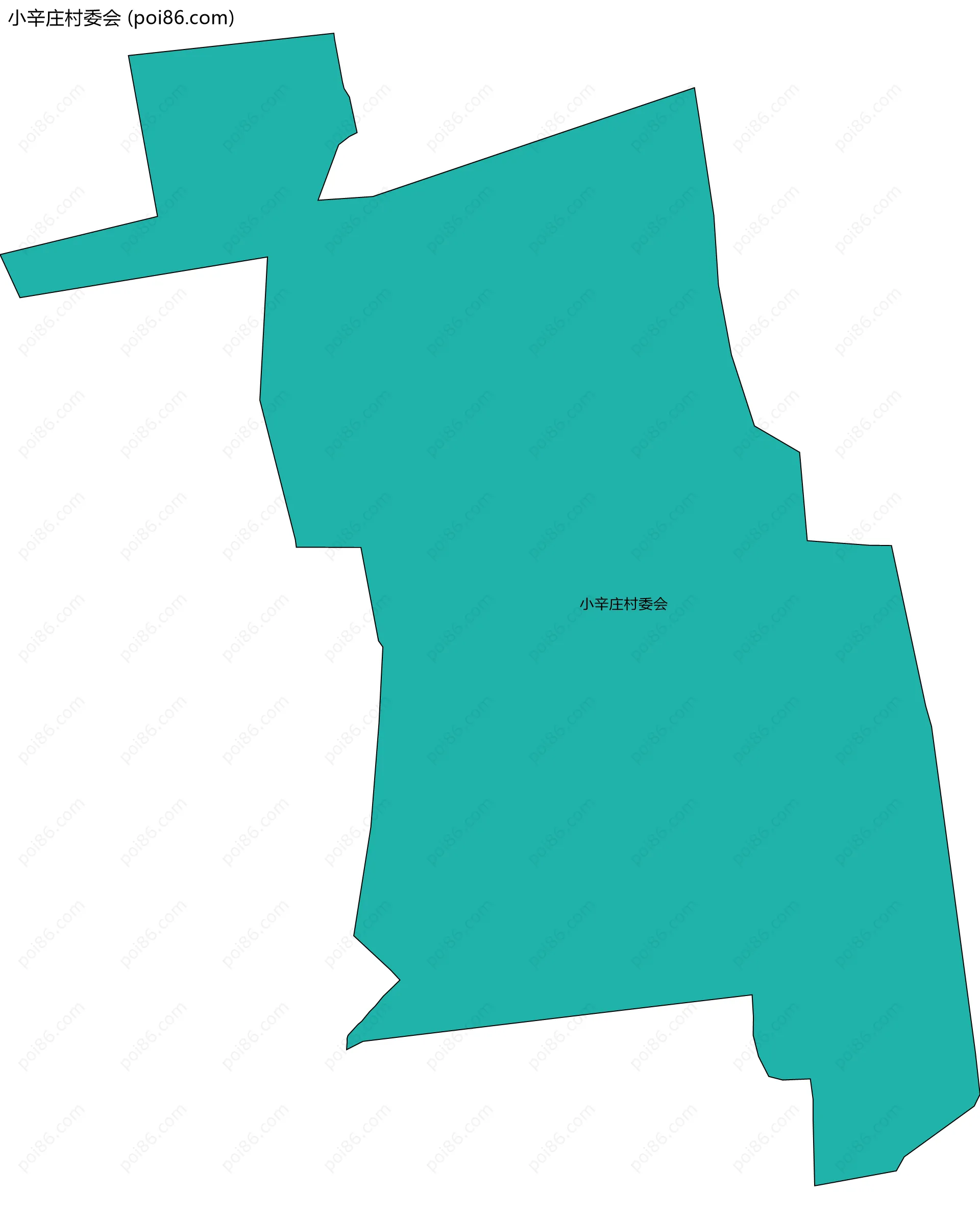 小辛庄村委会边界地图