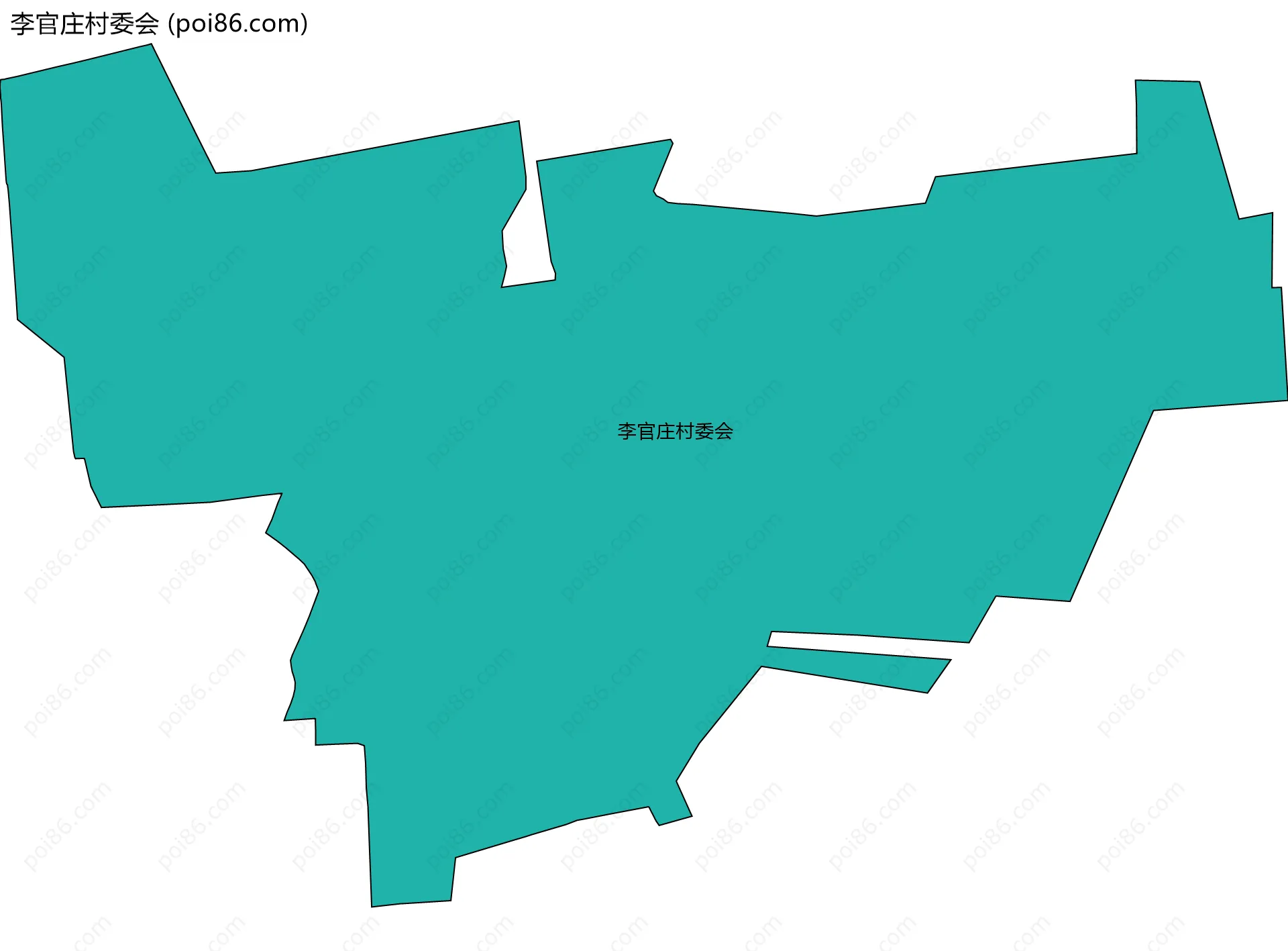 李官庄村委会边界地图