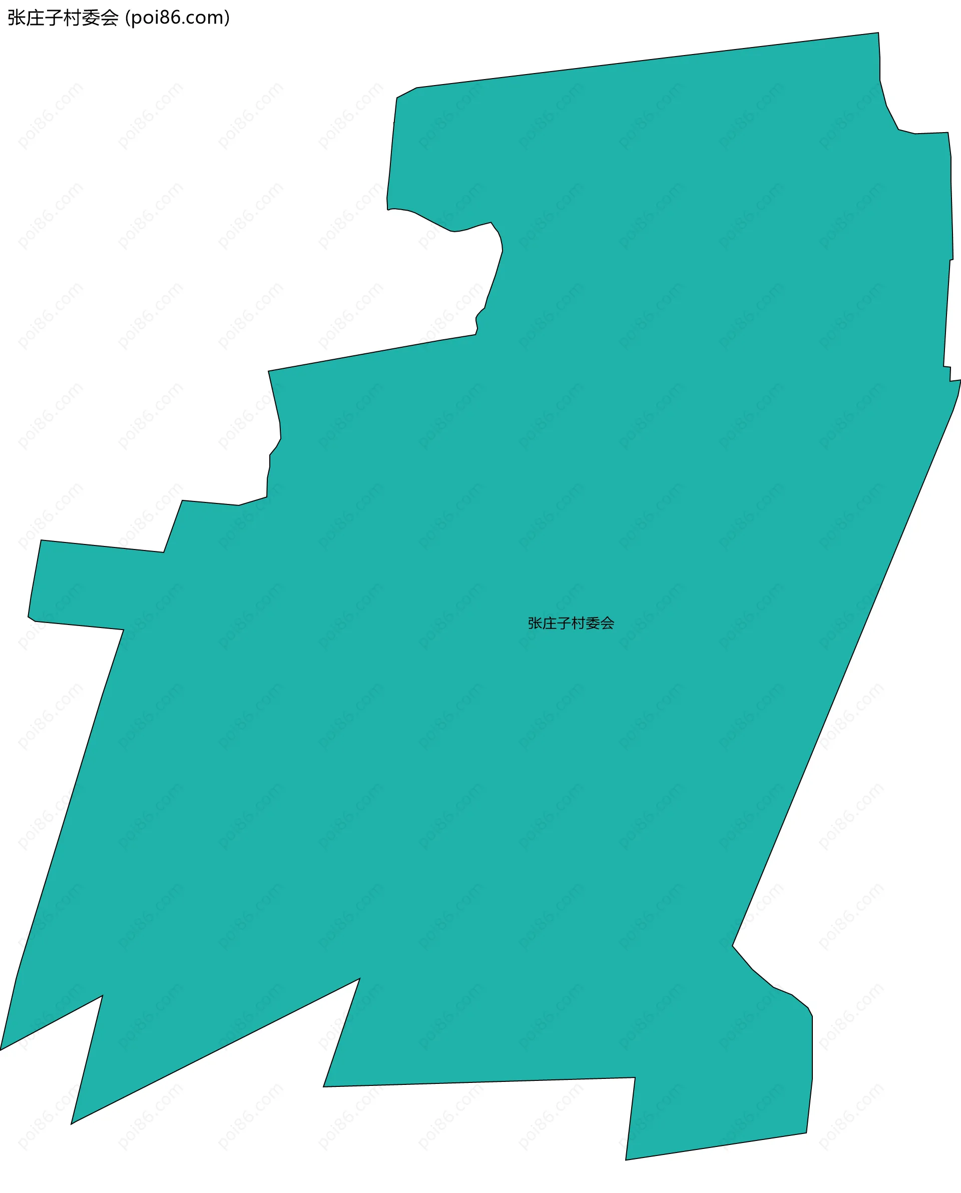 张庄子村委会边界地图