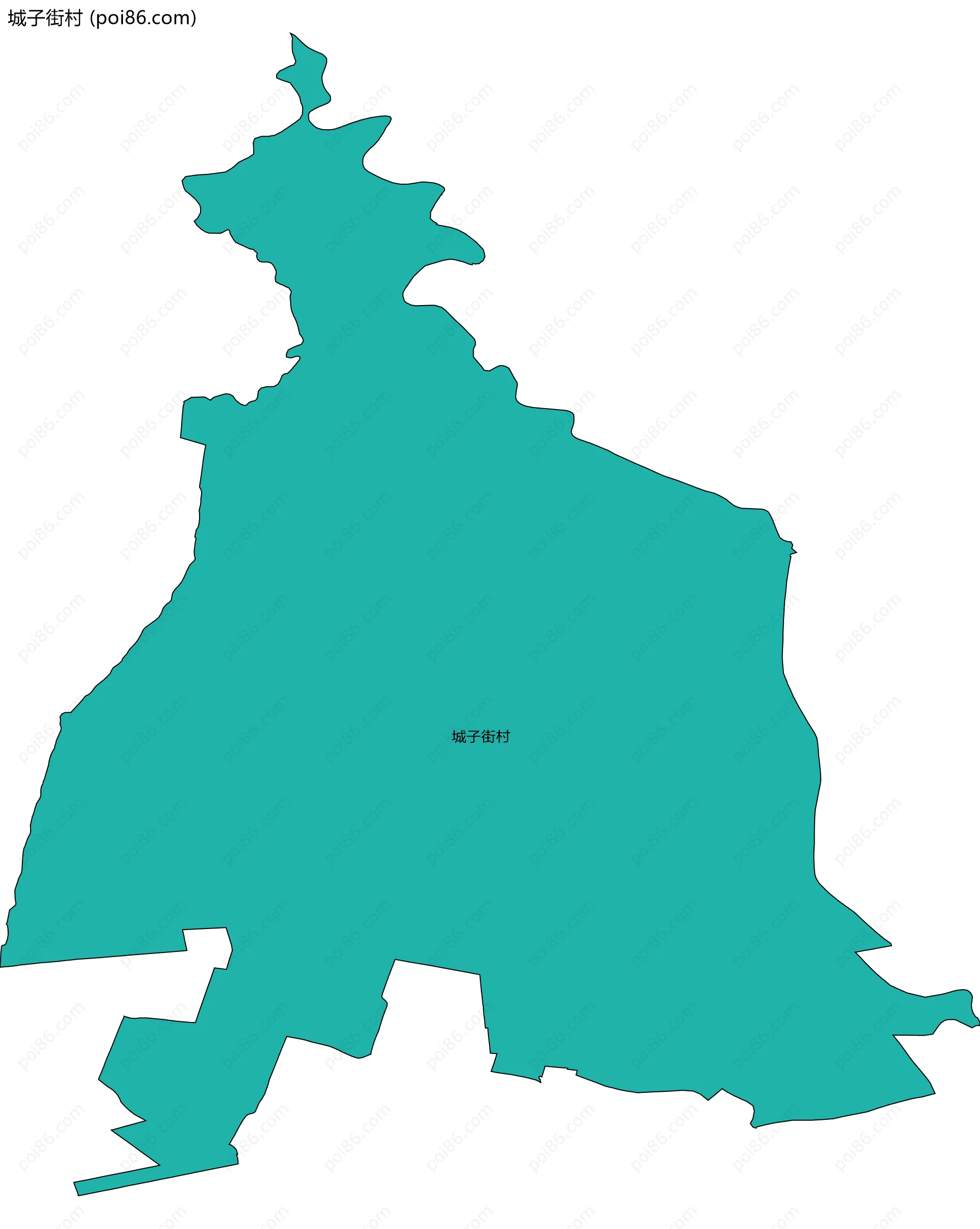 城子街村边界地图