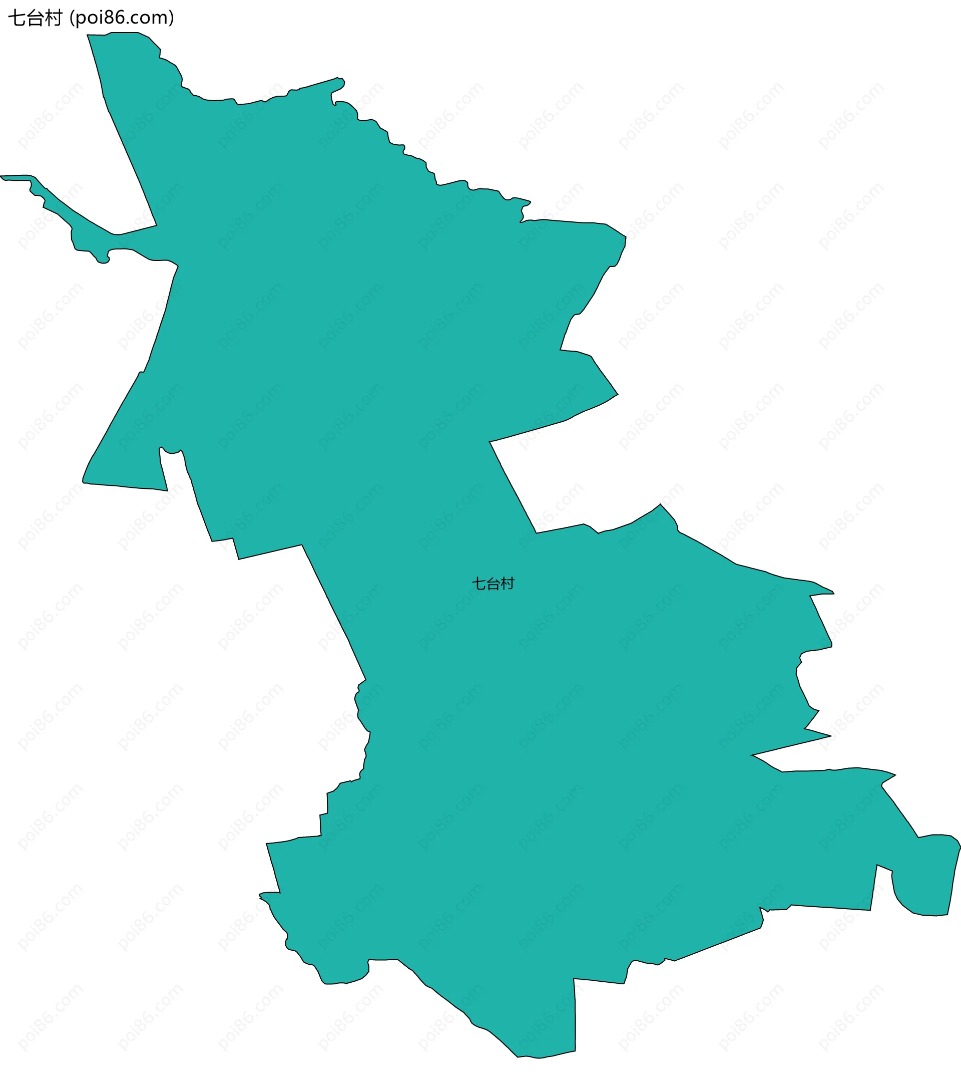 七台村边界地图