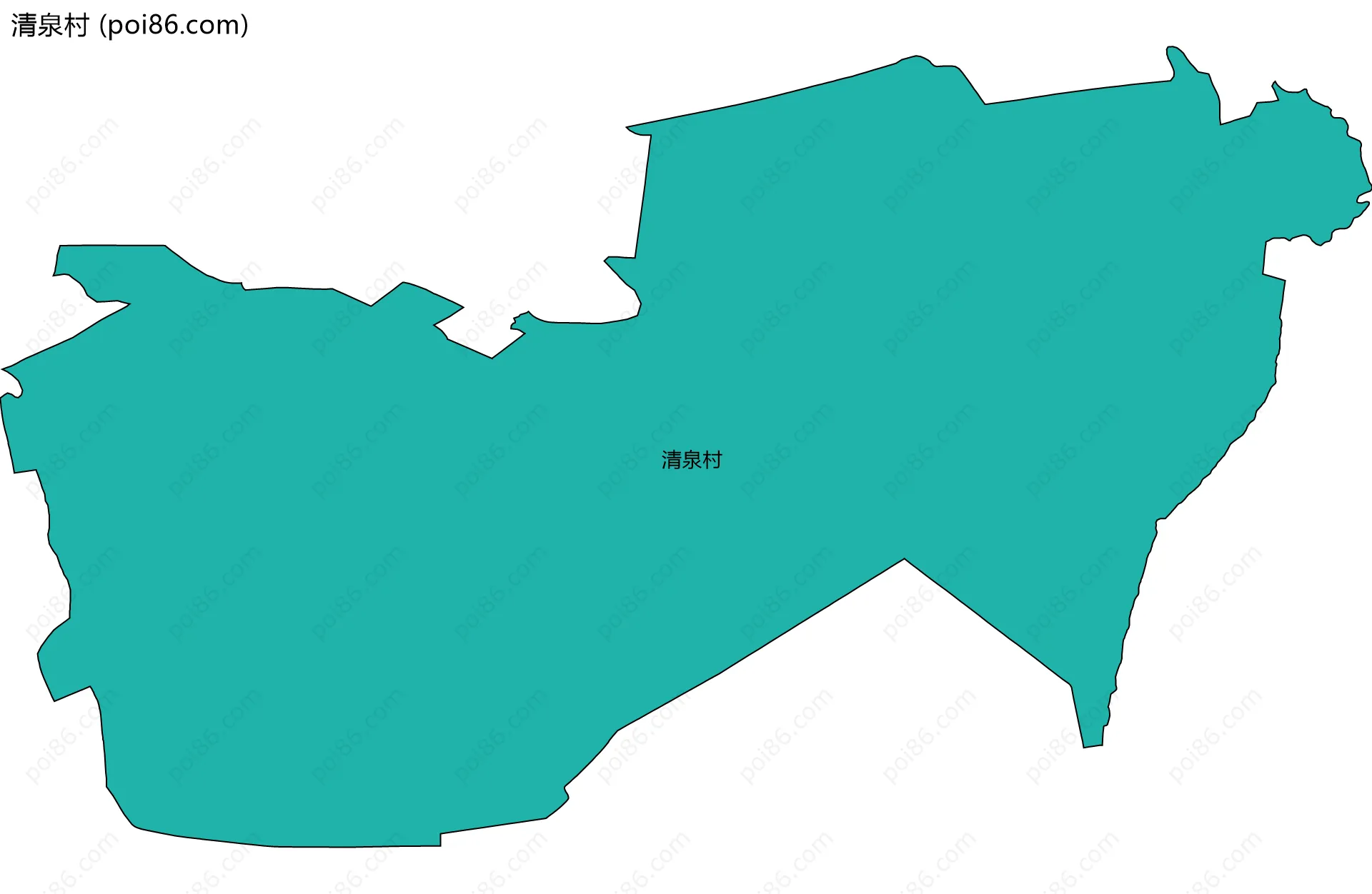 清泉村边界地图