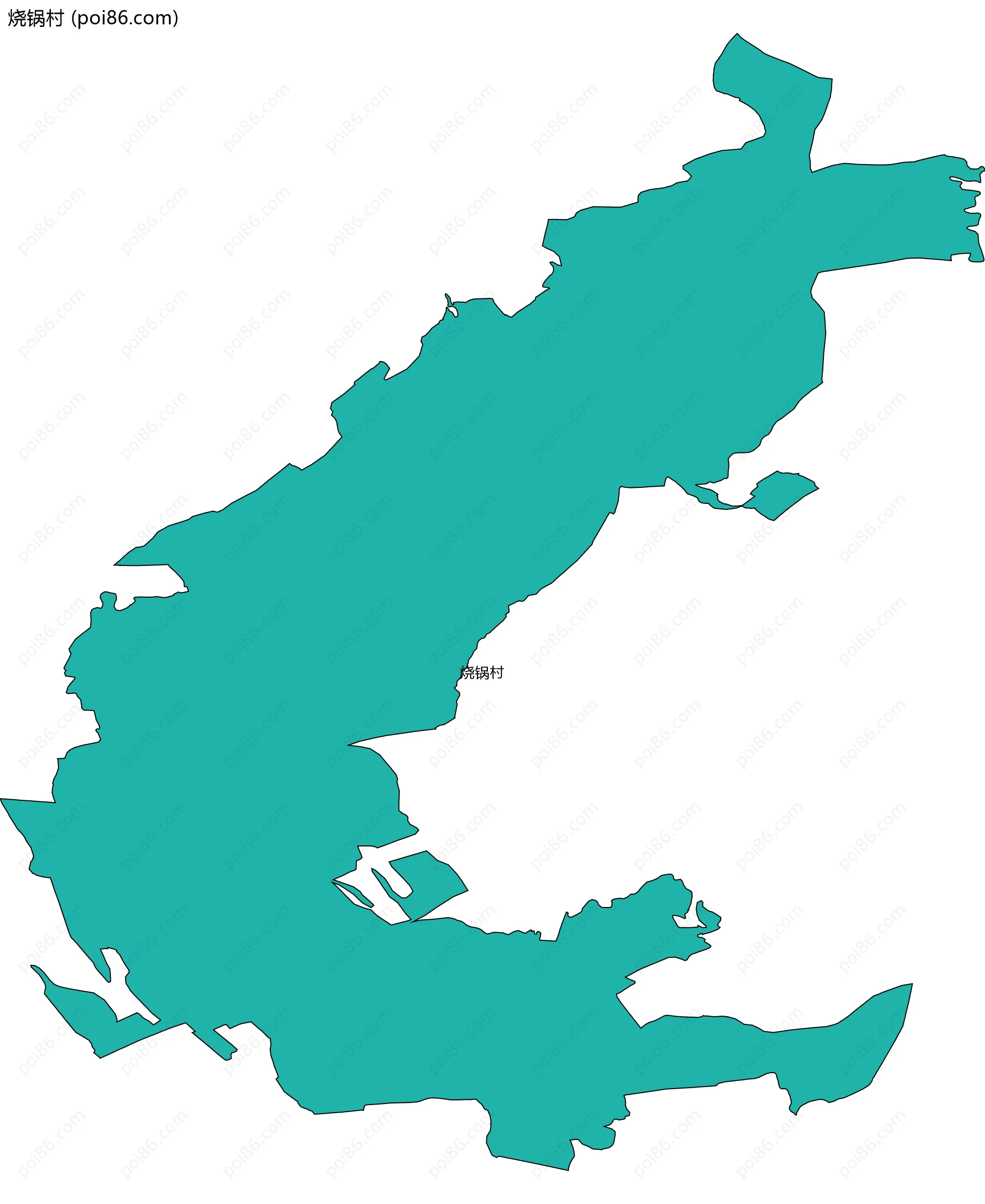 烧锅村边界地图