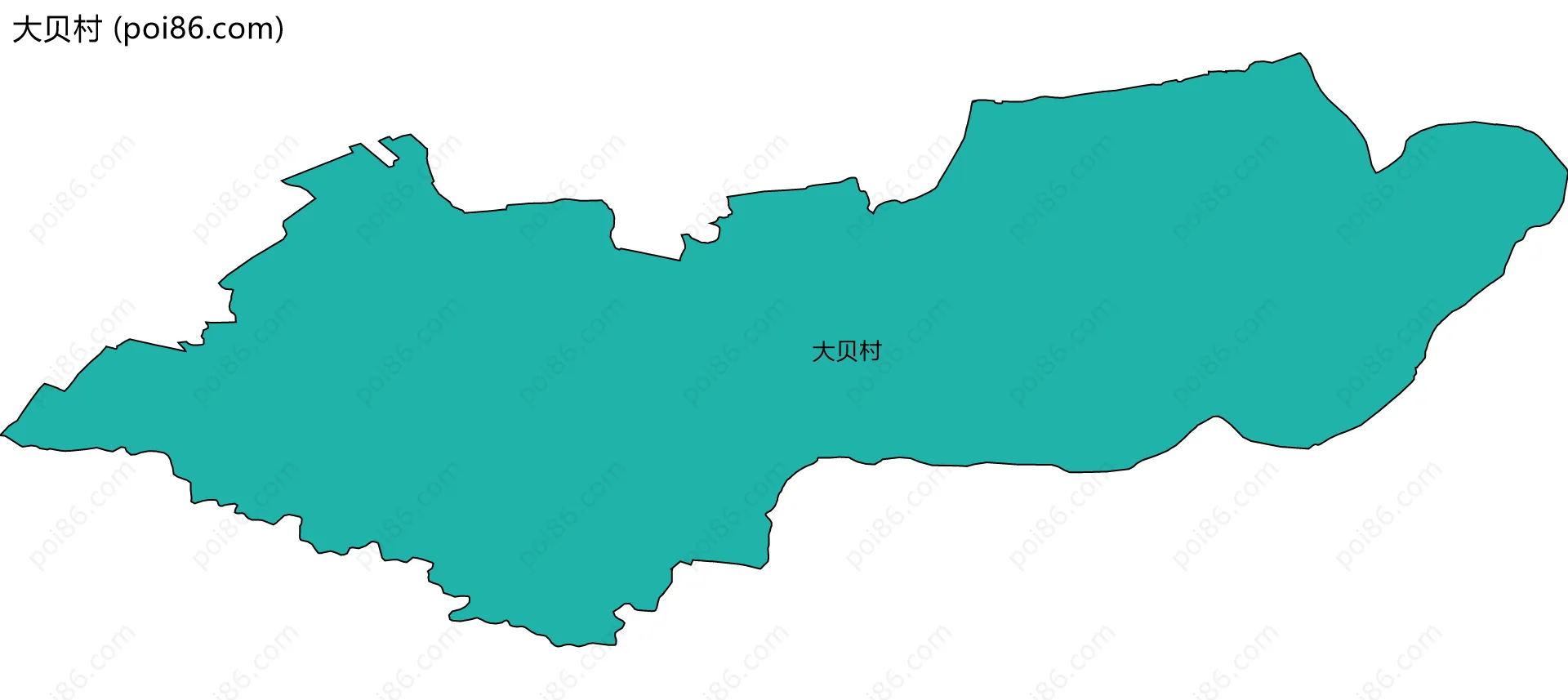 大贝村边界地图