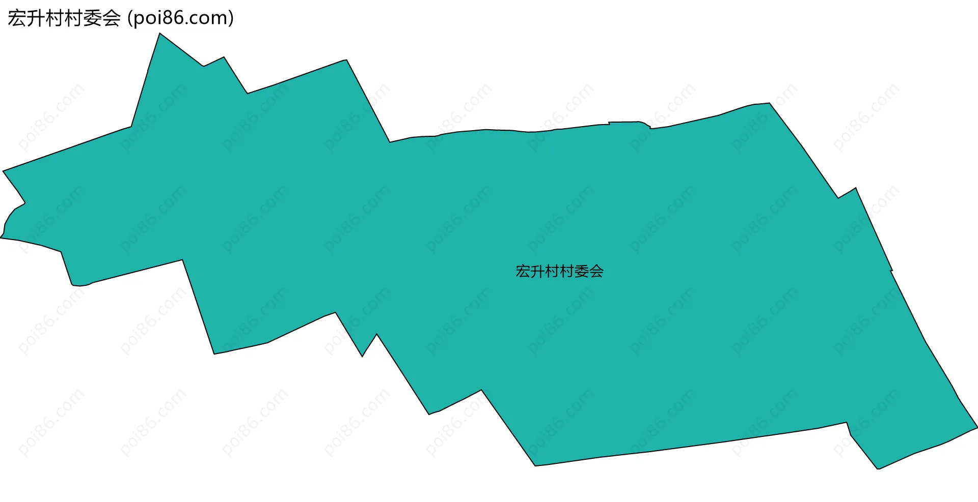 宏升村村委会边界地图