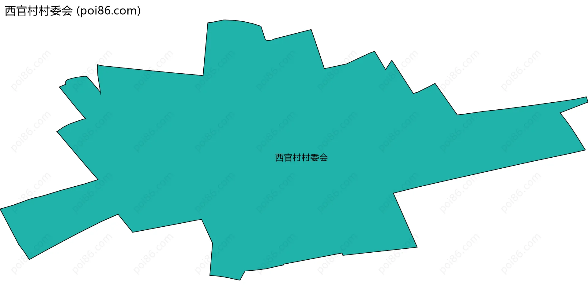 西官村村委会边界地图