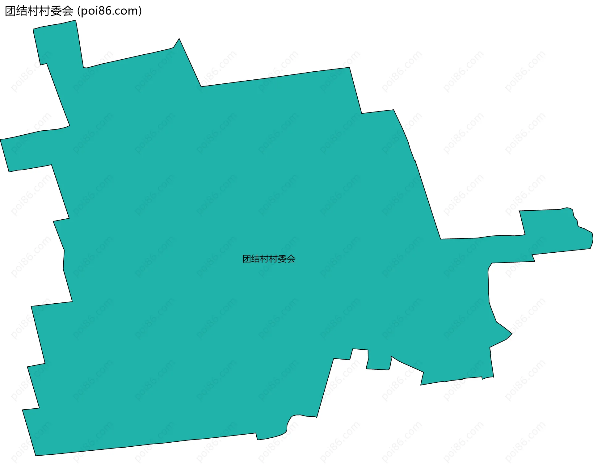 团结村村委会边界地图