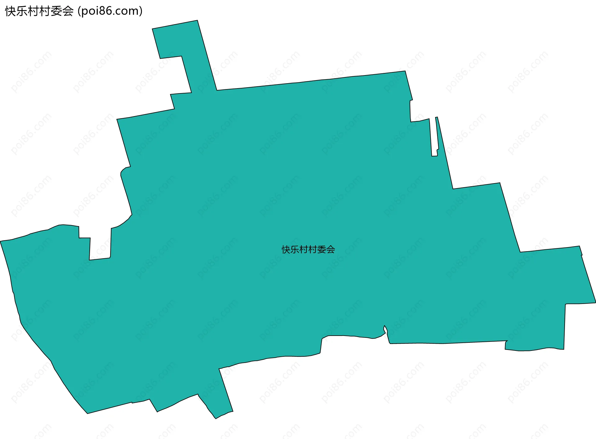 快乐村村委会边界地图
