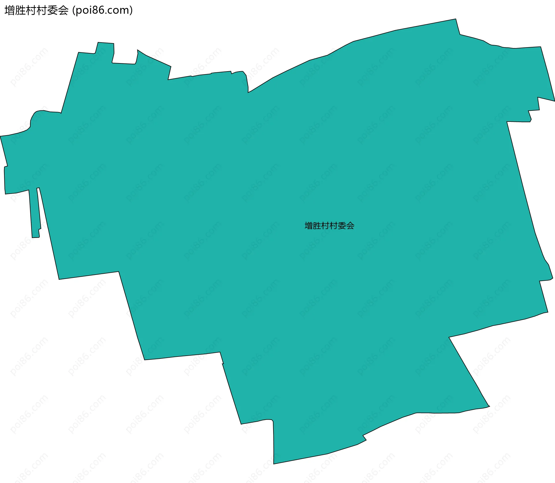 增胜村村委会边界地图