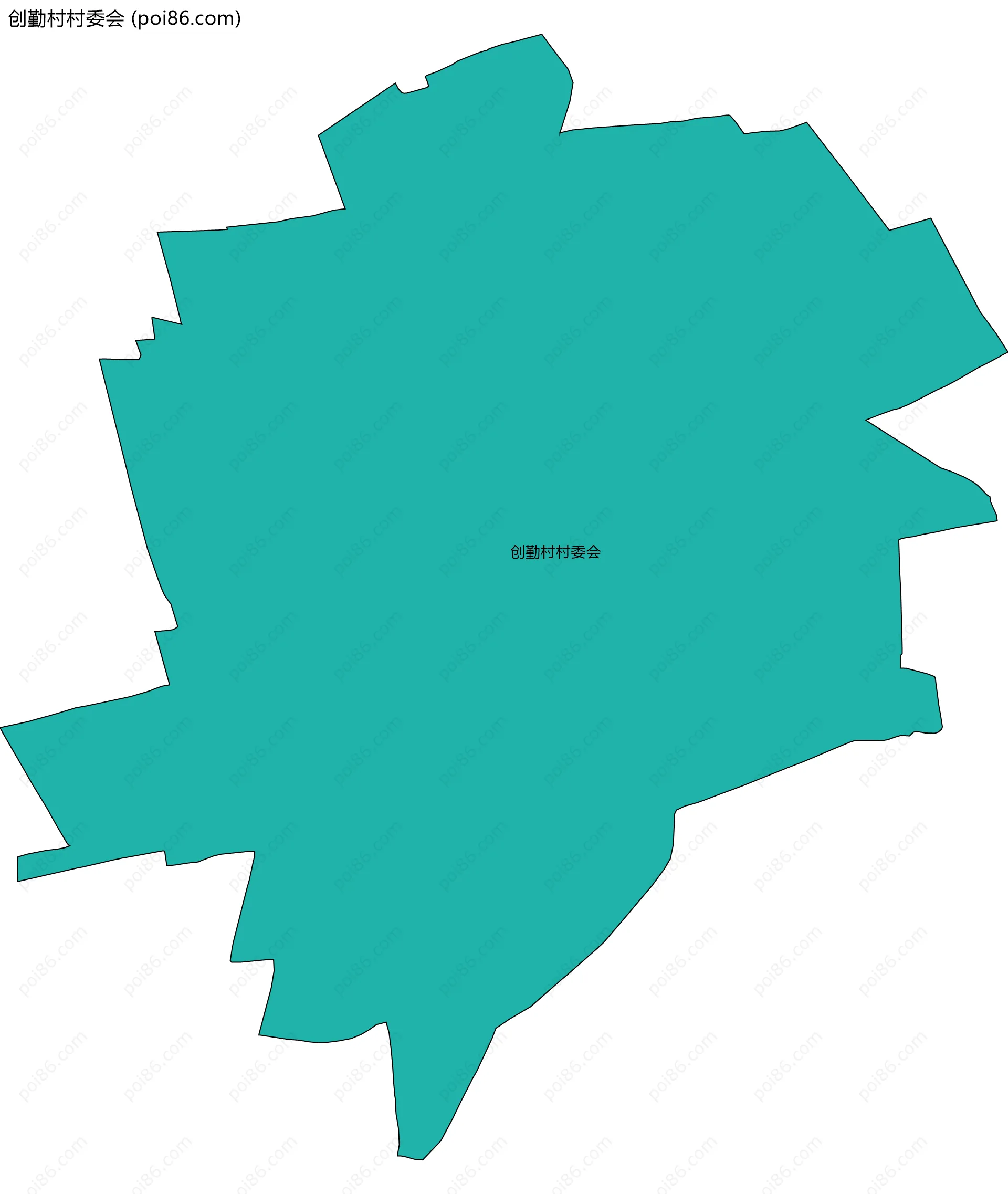 创勤村村委会边界地图