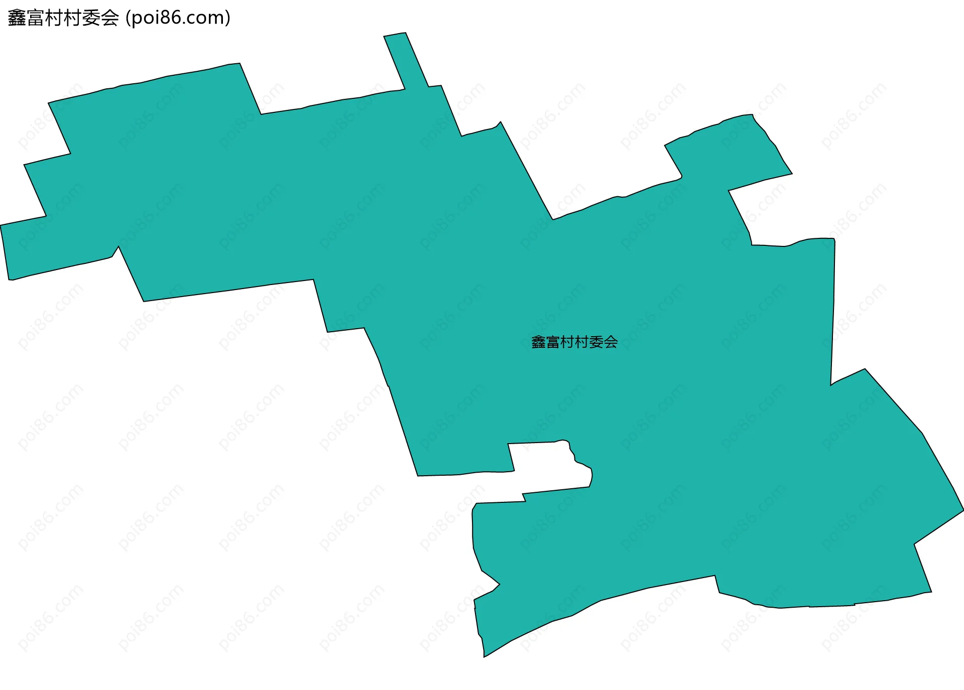 鑫富村村委会边界地图