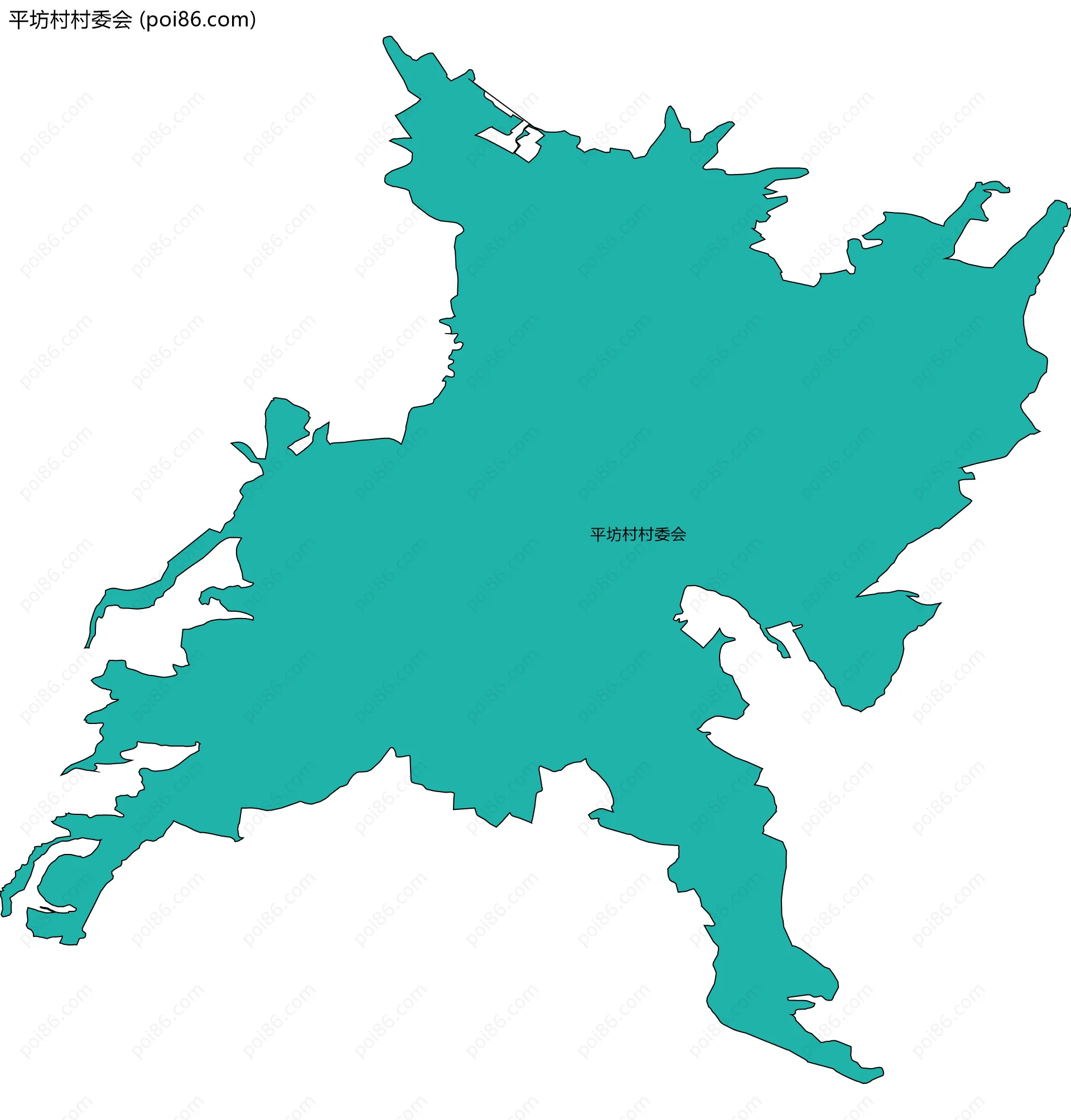 平坊村村委会边界地图