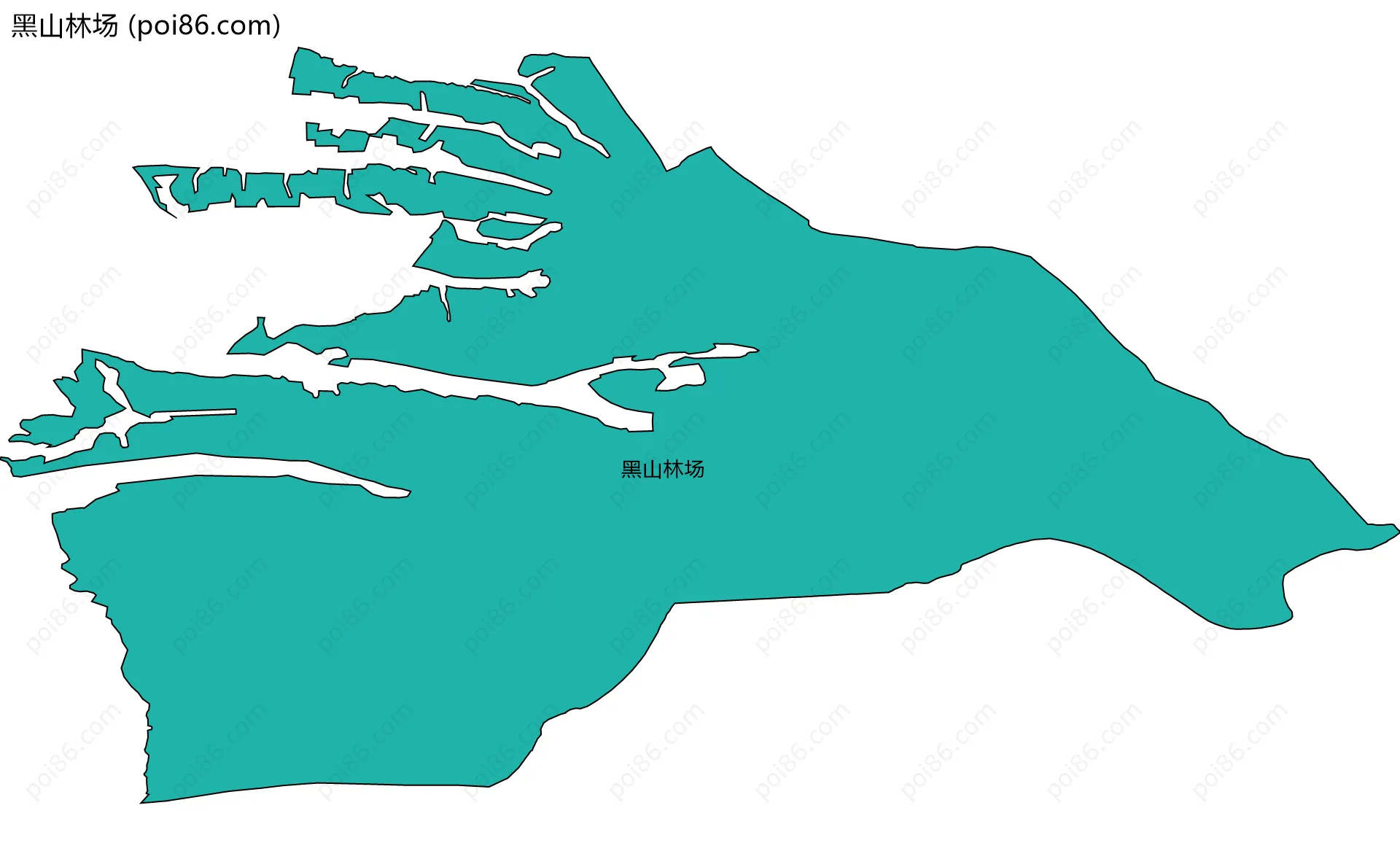 黑山林场边界地图