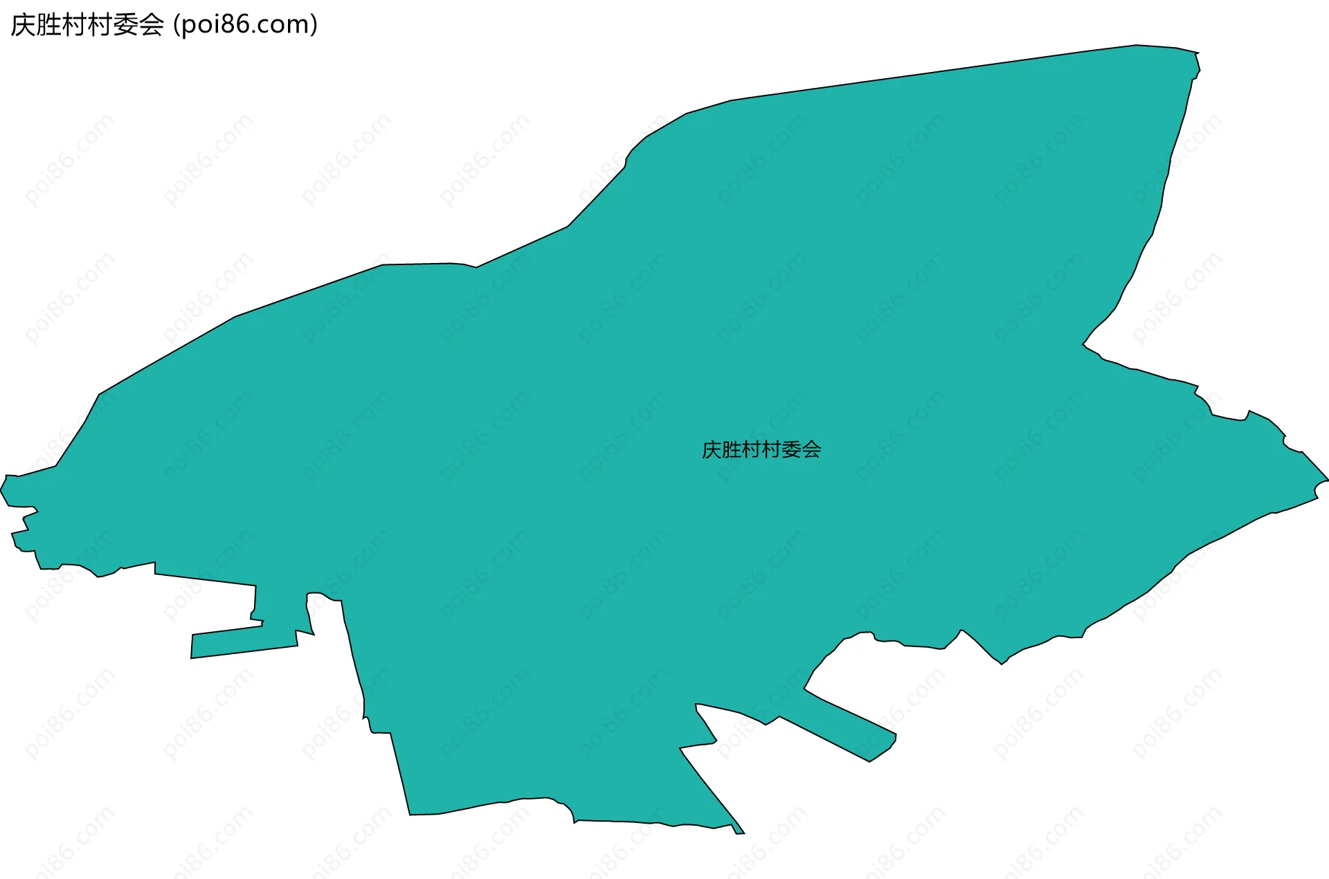 庆胜村村委会边界地图