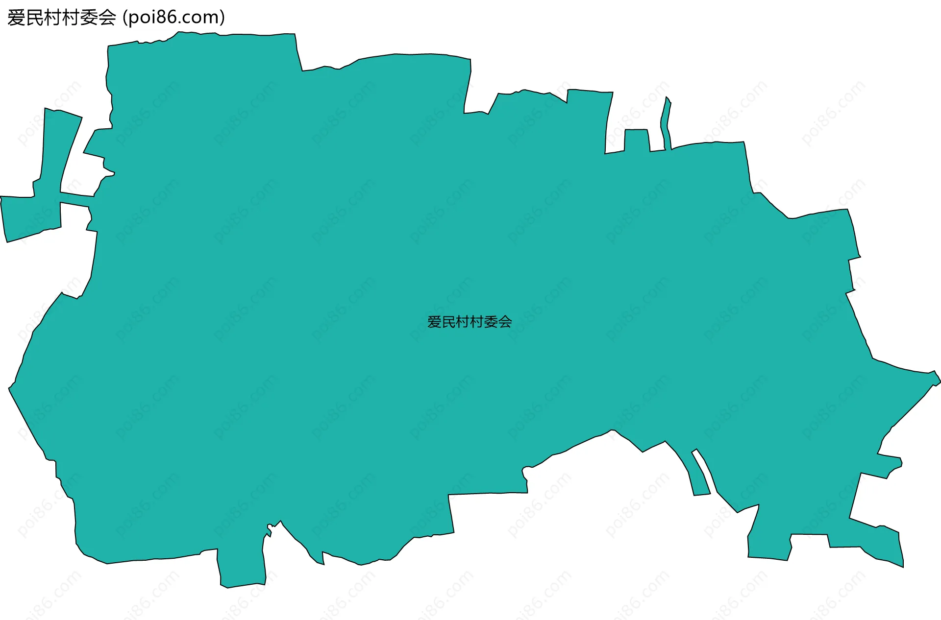 爱民村村委会边界地图