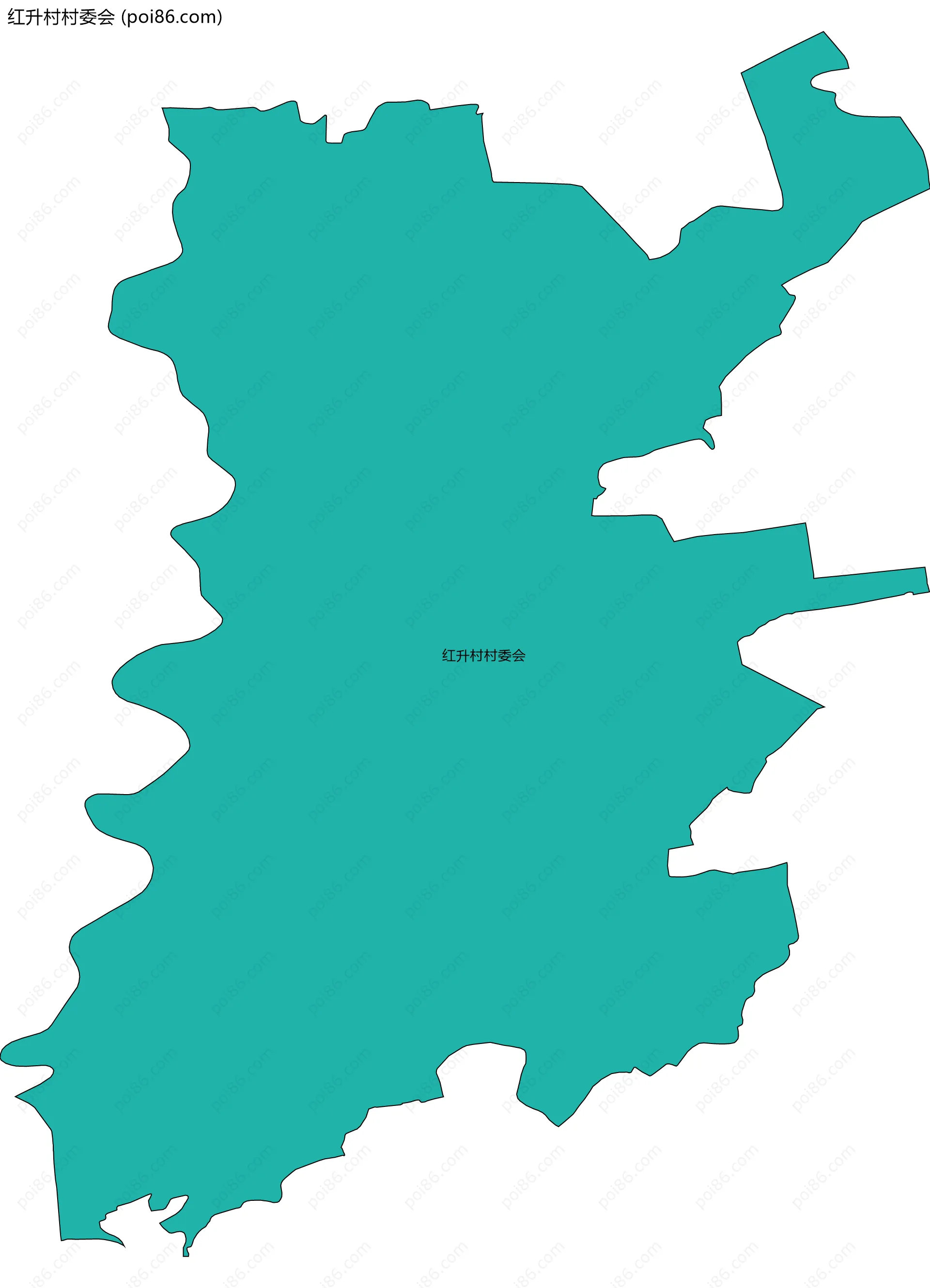 红升村村委会边界地图