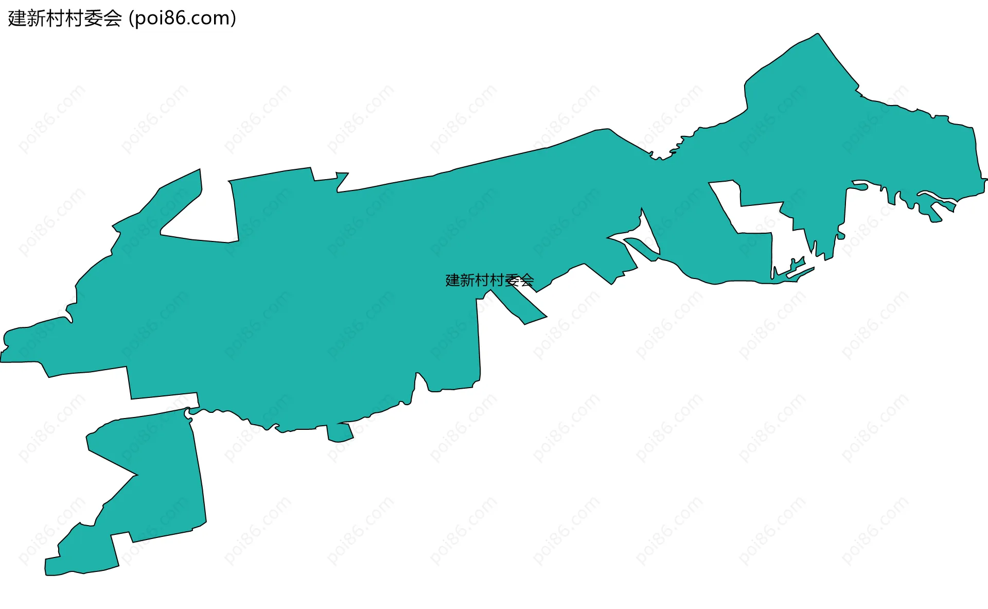 建新村村委会边界地图