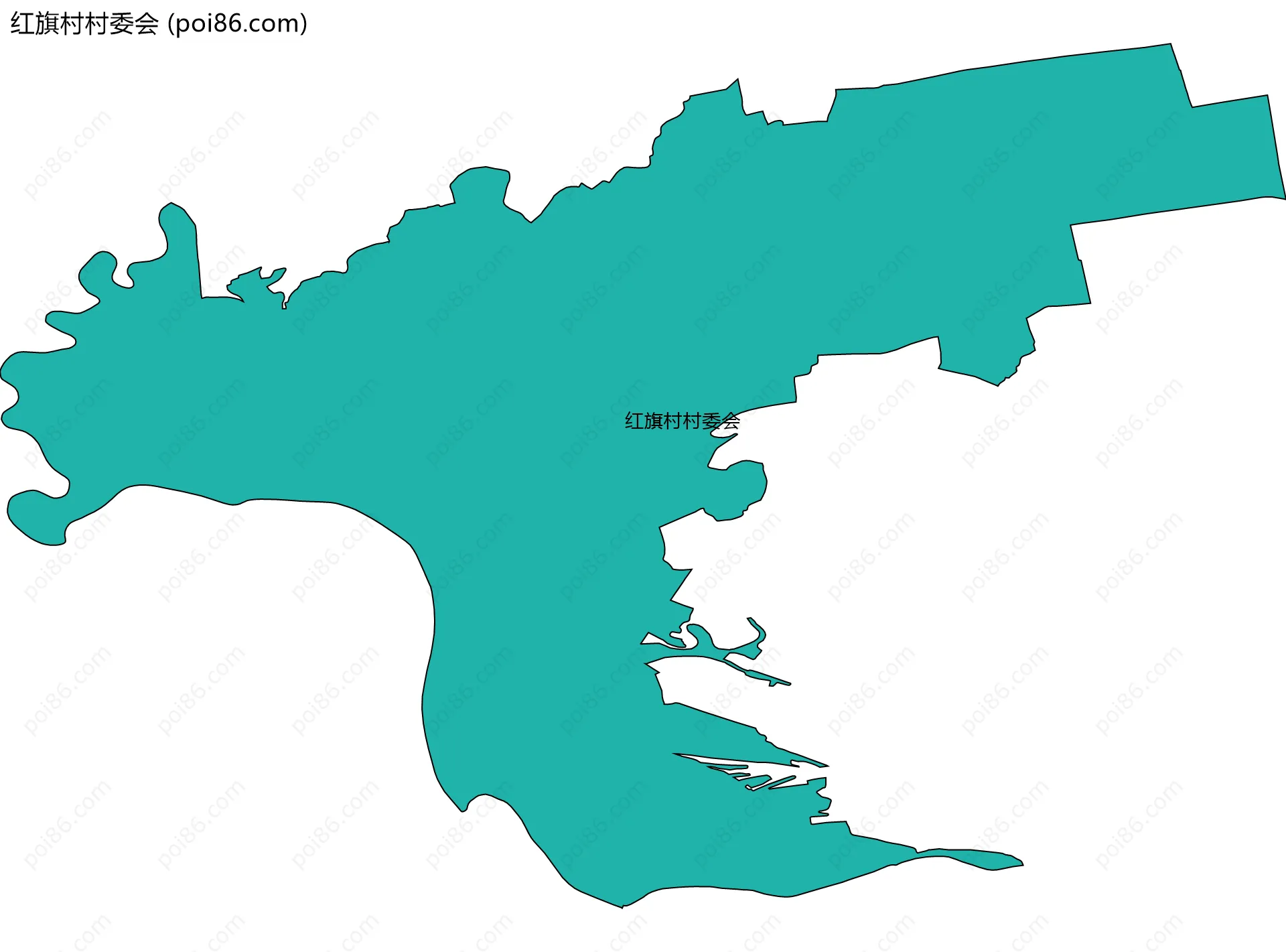 红旗村村委会边界地图