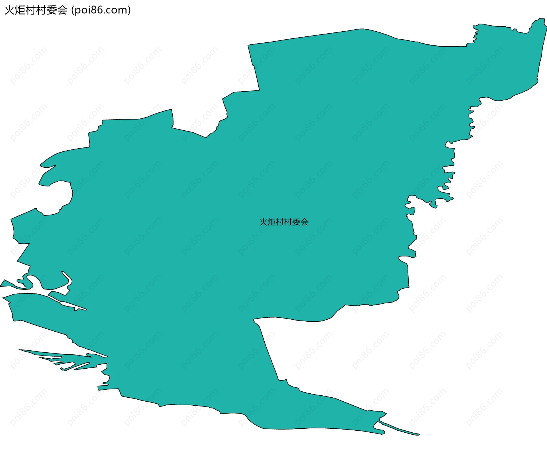 火炬村村委会边界地图