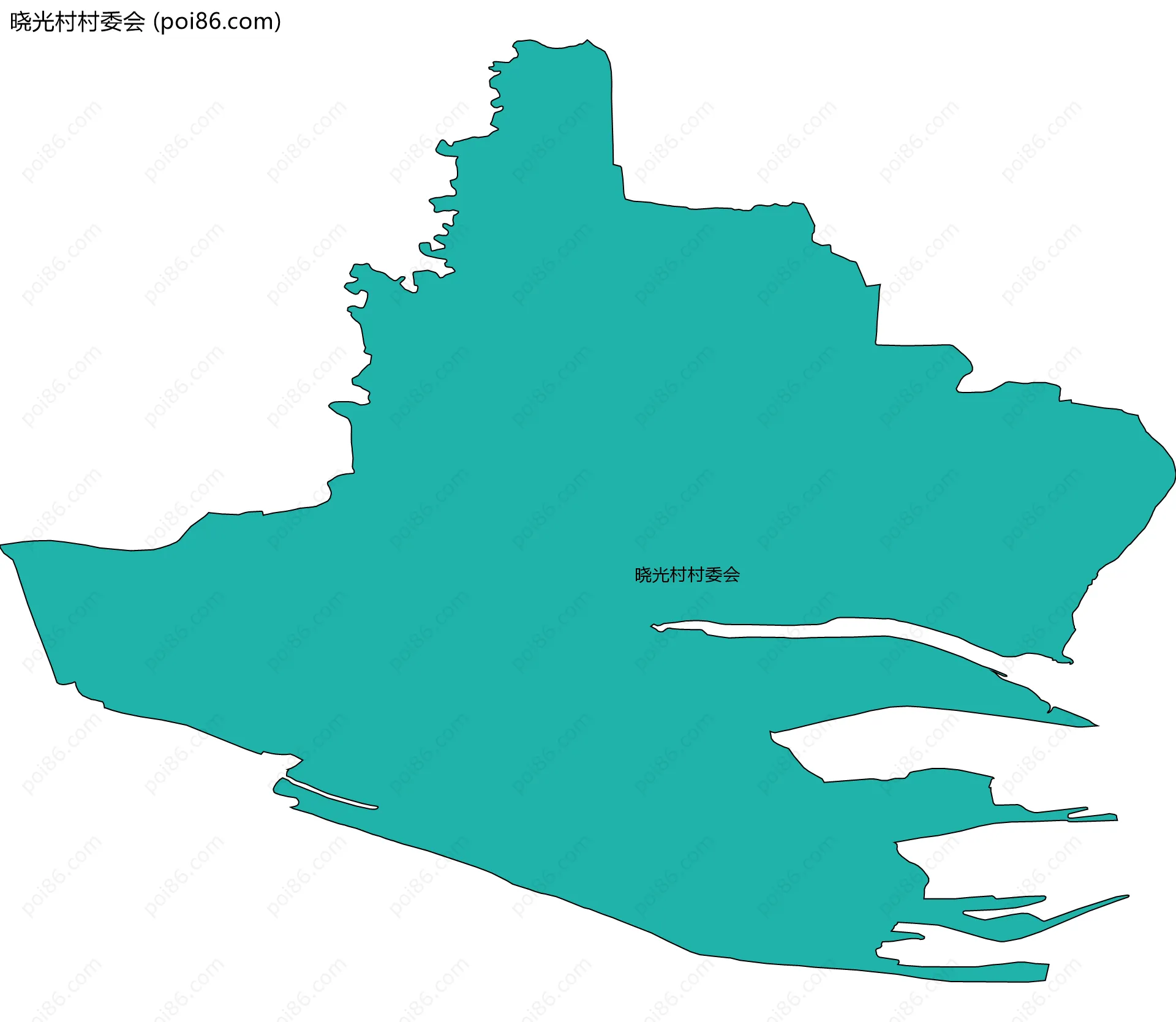 晓光村村委会边界地图