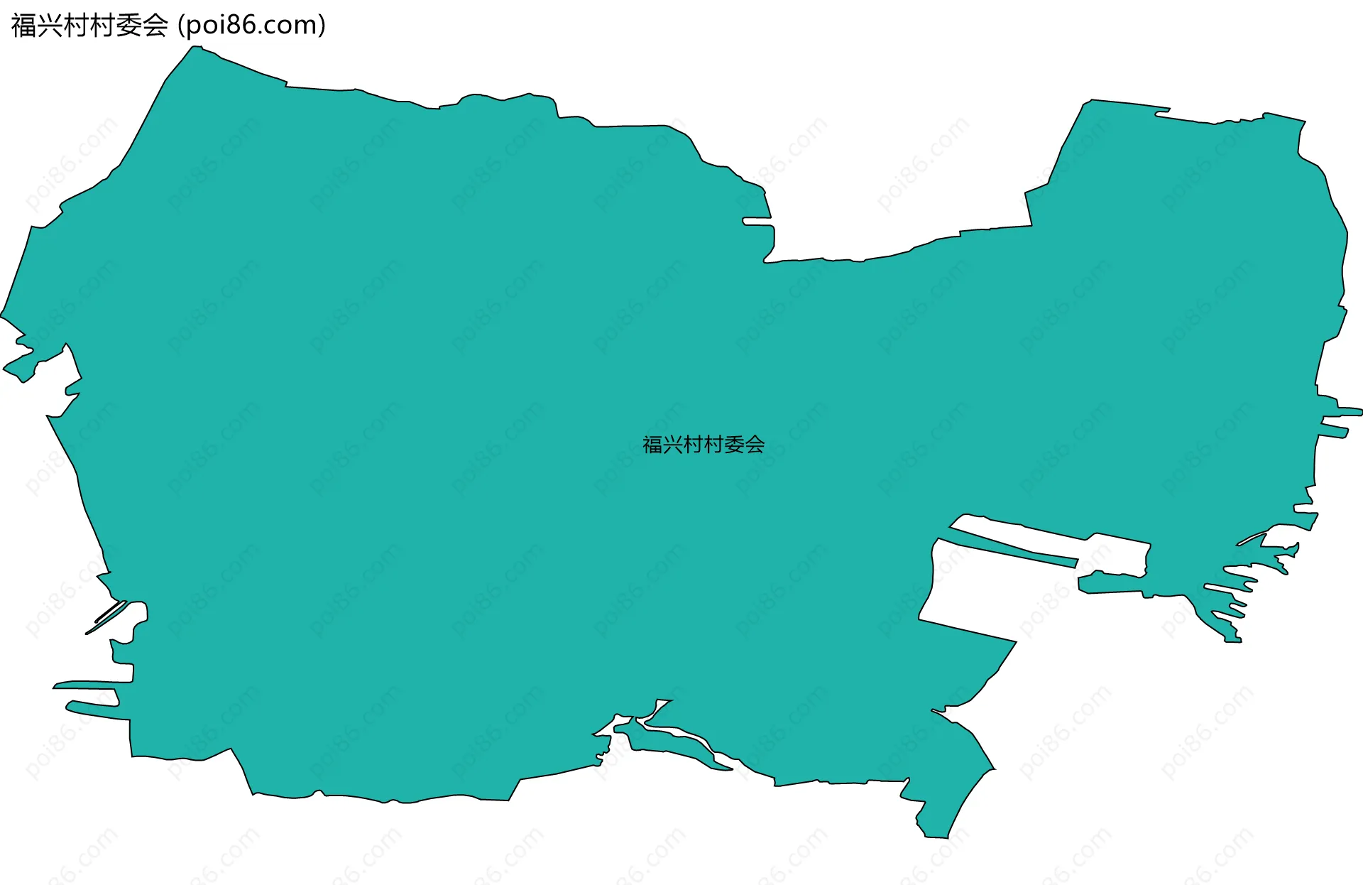 福兴村村委会边界地图