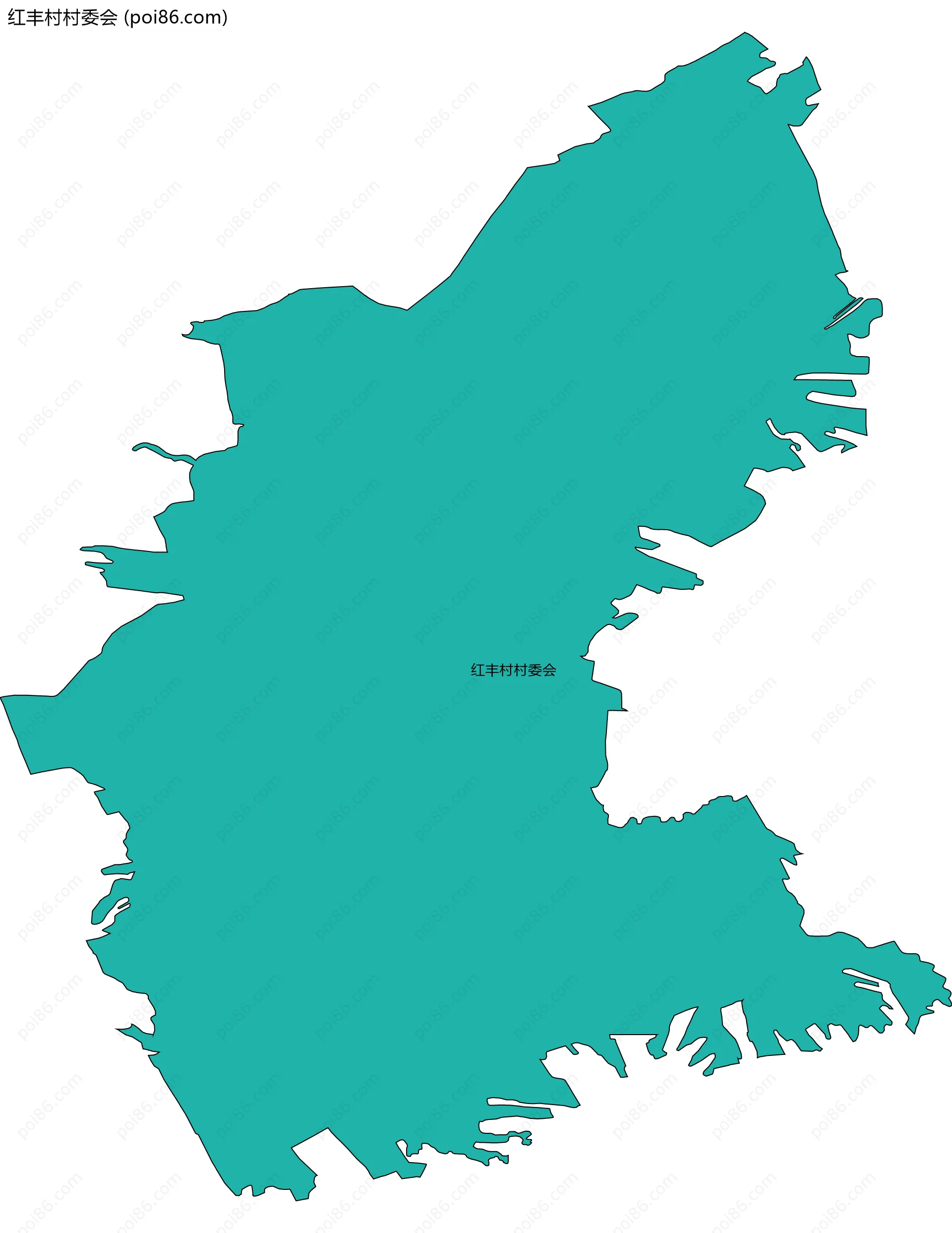 红丰村村委会边界地图