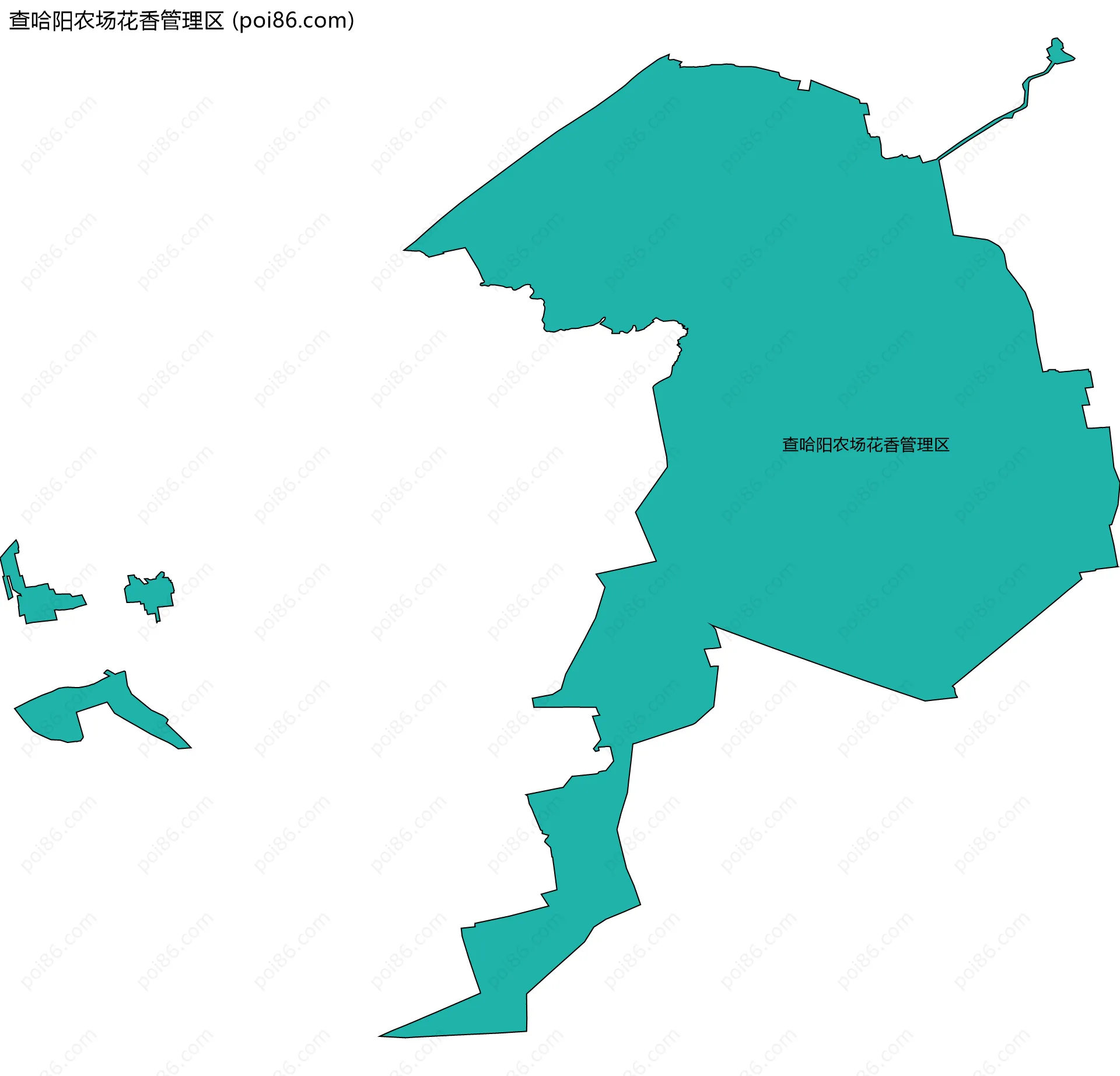 查哈阳农场花香管理区边界地图