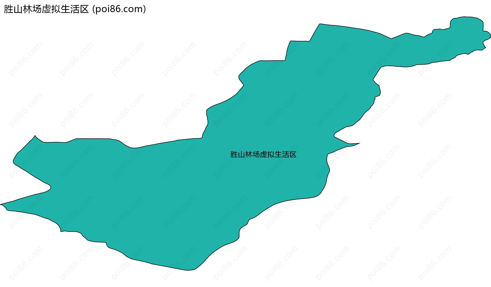 胜山林场虚拟生活区边界地图