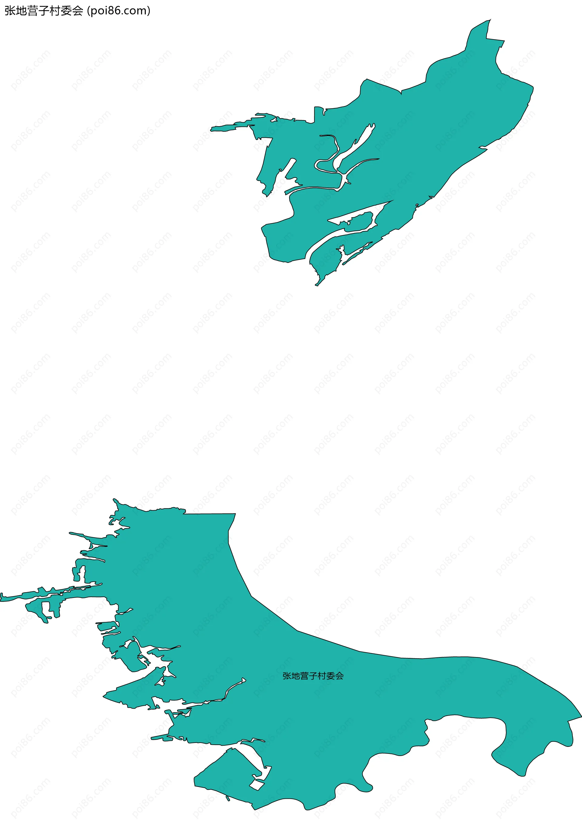 张地营子村委会边界地图