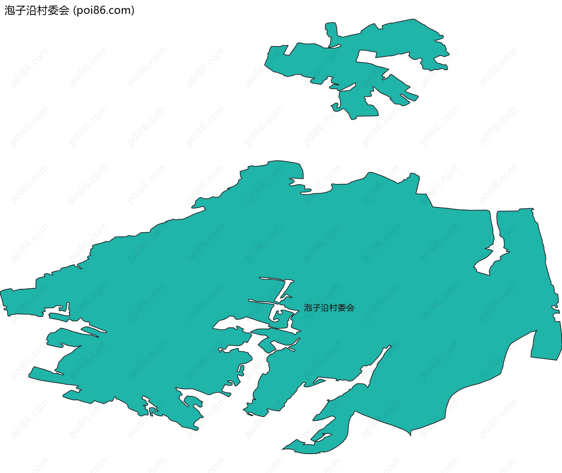 泡子沿村委会边界地图