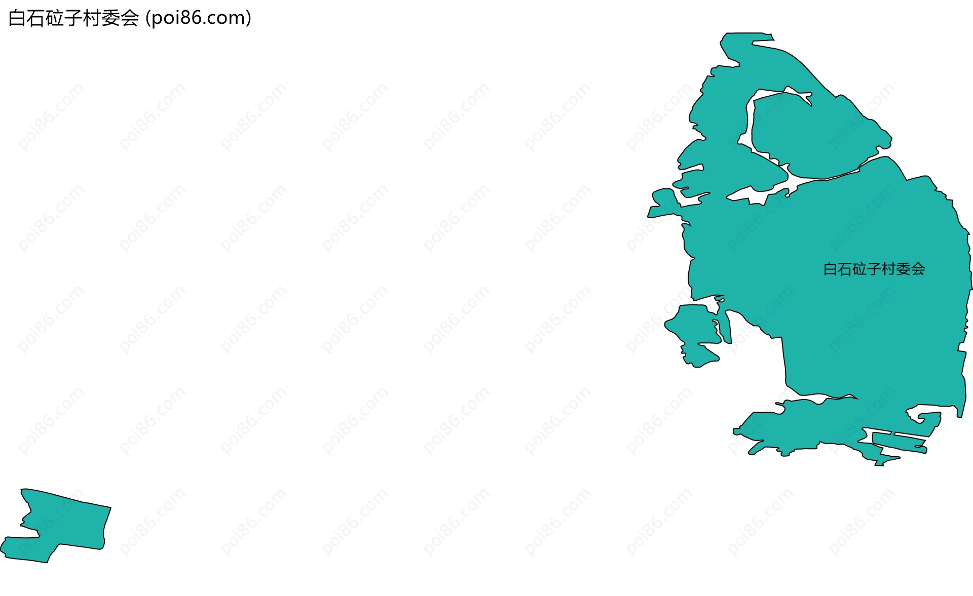 白石砬子村委会边界地图