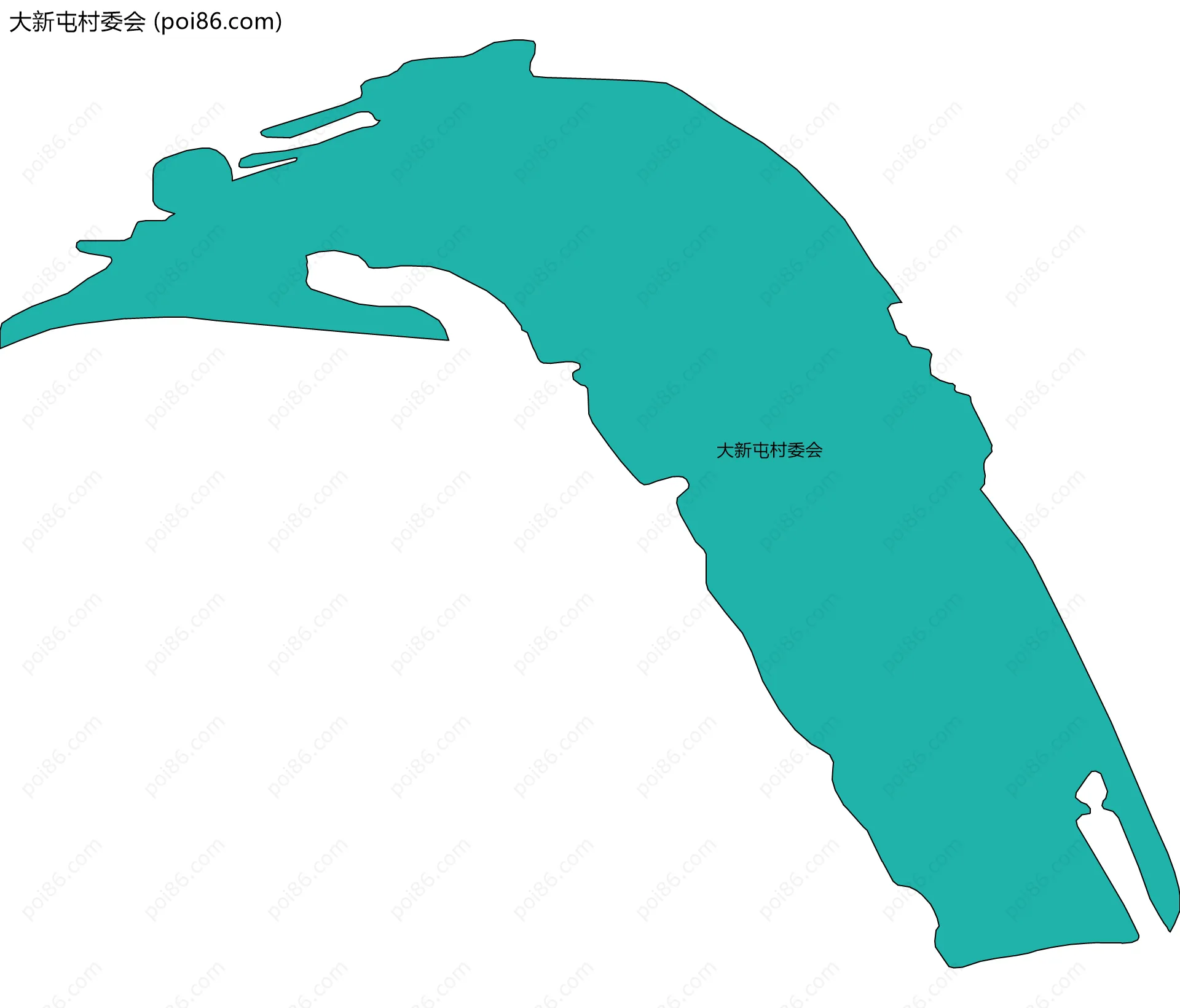 大新屯村委会边界地图