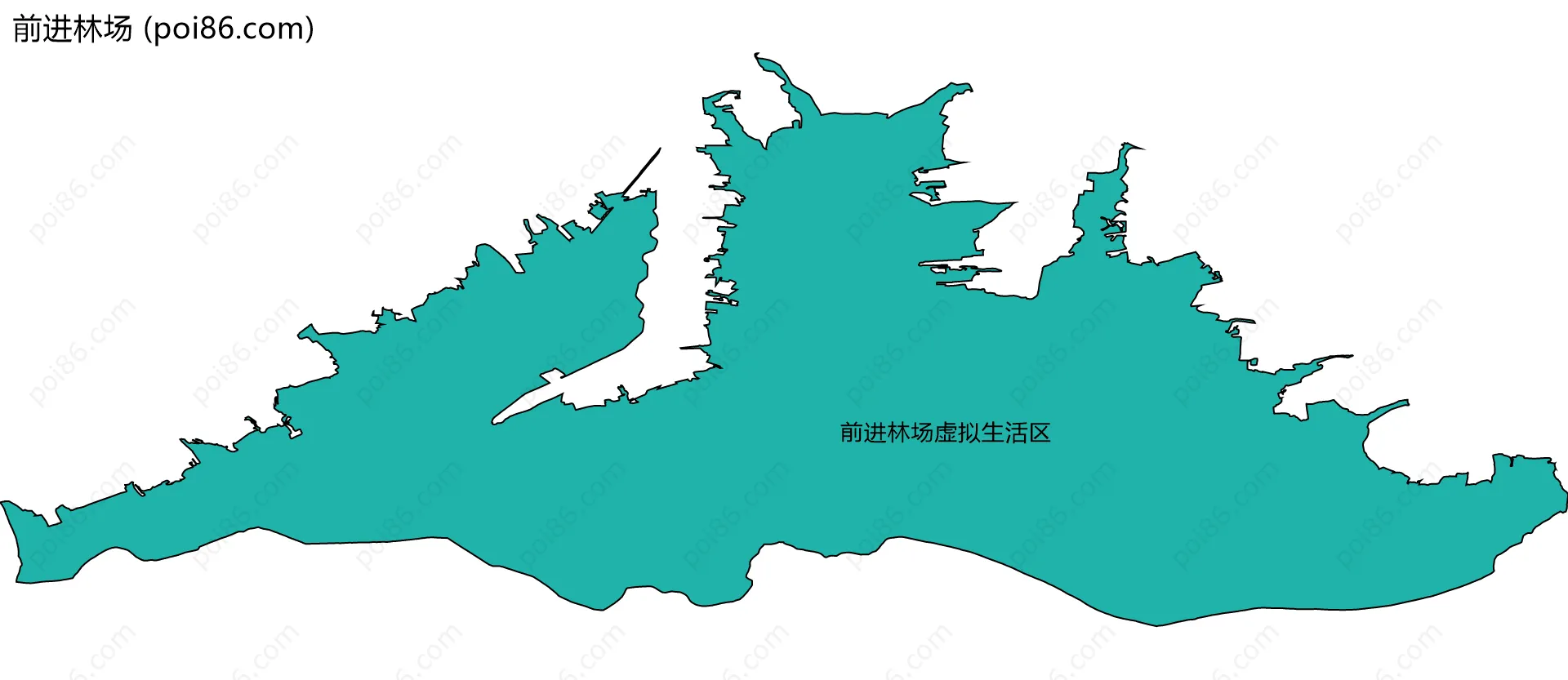 前进林场边界地图(五级行政区划)